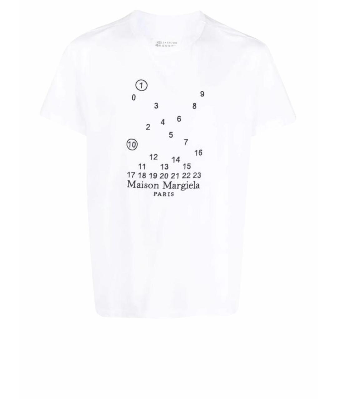 MAISON MARGIELA Белая хлопковая футболка, фото 1