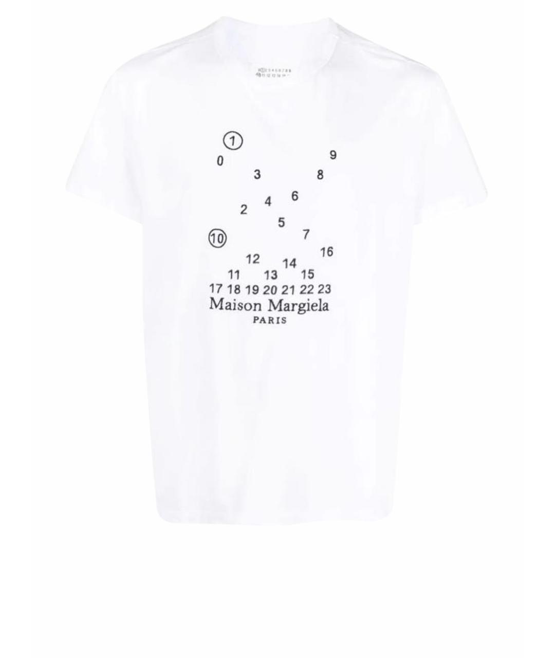 MAISON MARGIELA Белая хлопковая футболка, фото 1