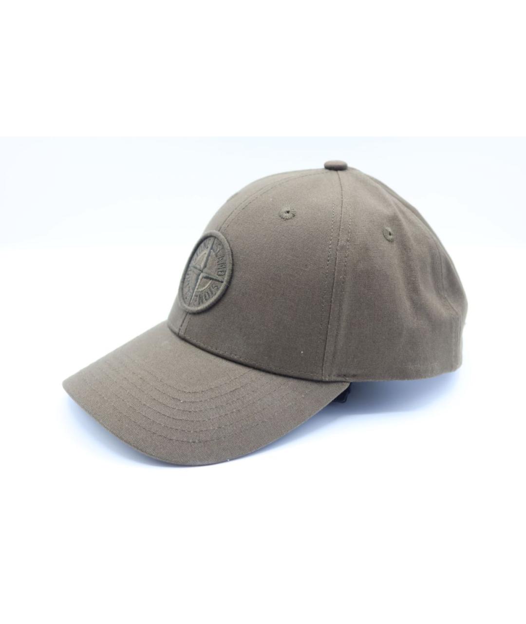 STONE ISLAND Хаки хлопковая кепка/бейсболка, фото 3