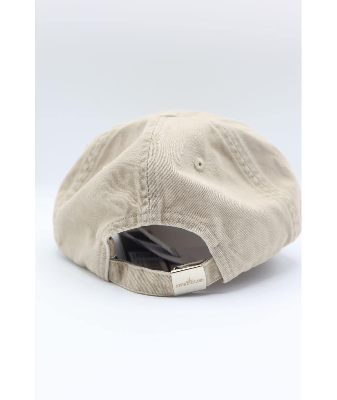 STONE ISLAND Бежевая хлопковая кепка/бейсболка, фото 4