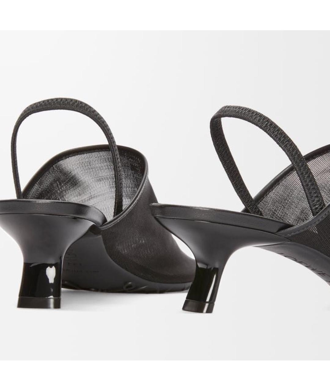 LOEWE Черные текстильные сандалии, фото 5