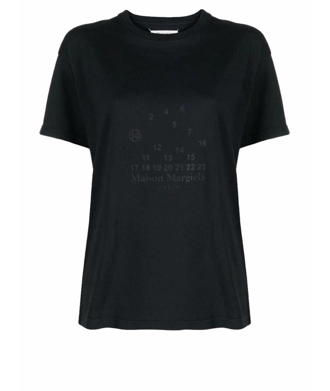 MAISON MARGIELA Черная хлопковая футболка, фото 1