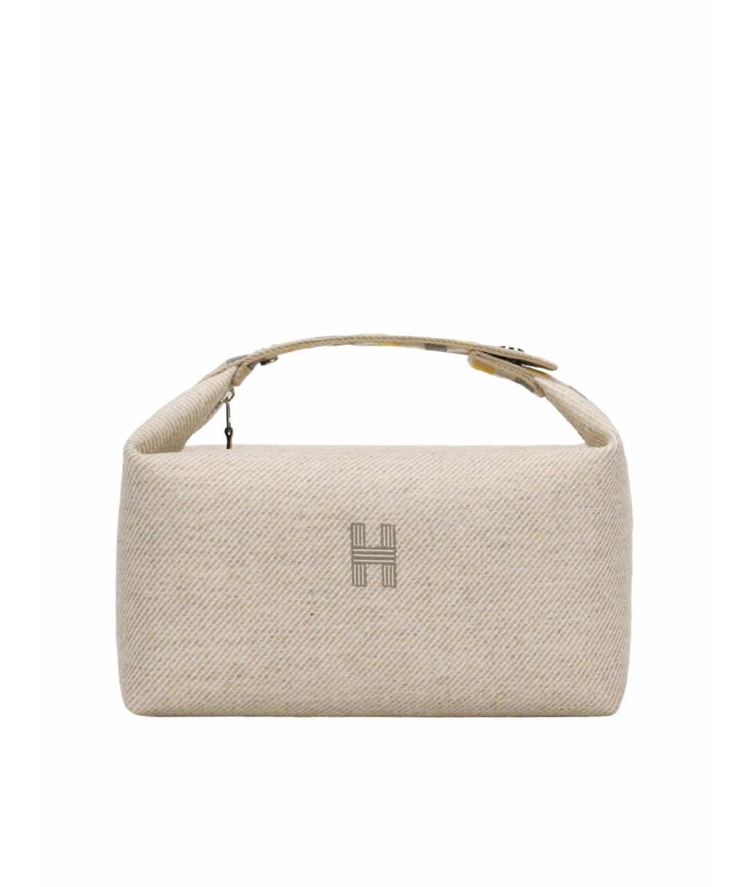 HERMES Бежевая косметичка, фото 1