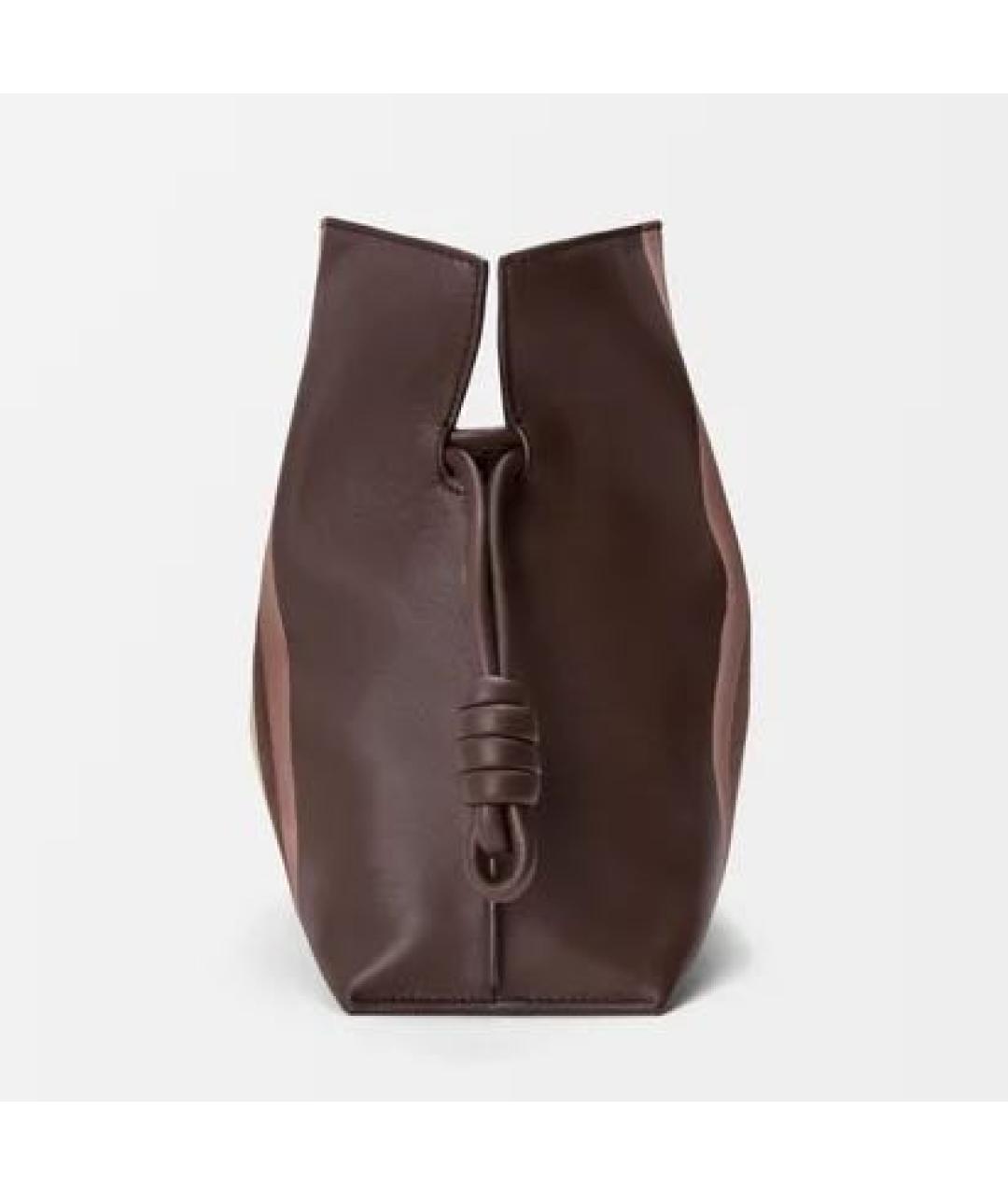 LOEWE Коричневая кожаная сумка через плечо, фото 4