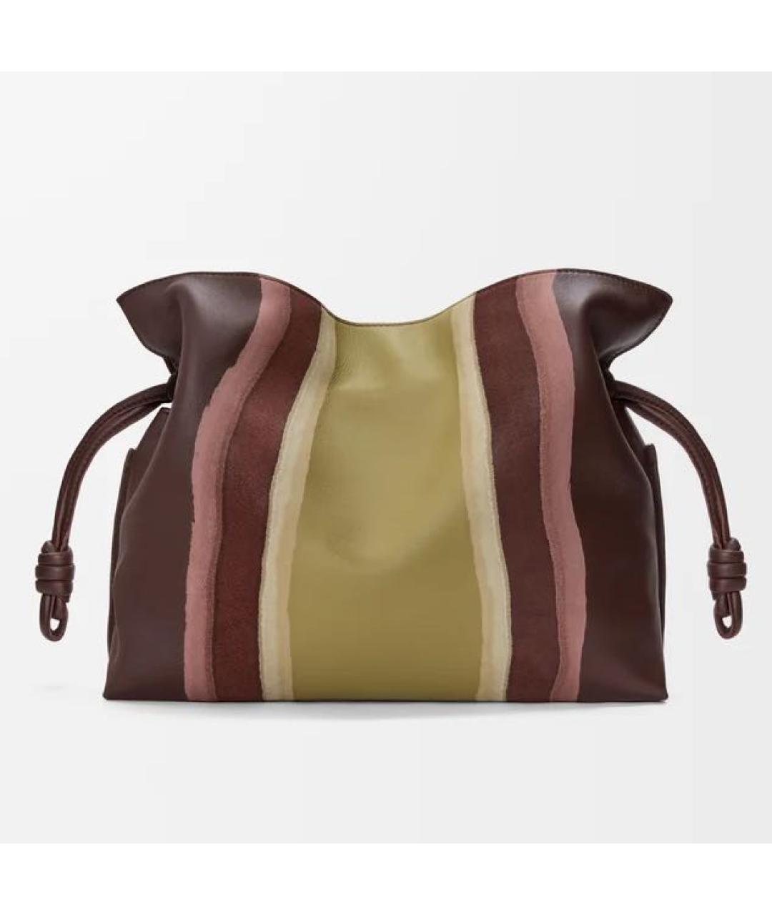 LOEWE Коричневая кожаная сумка через плечо, фото 5