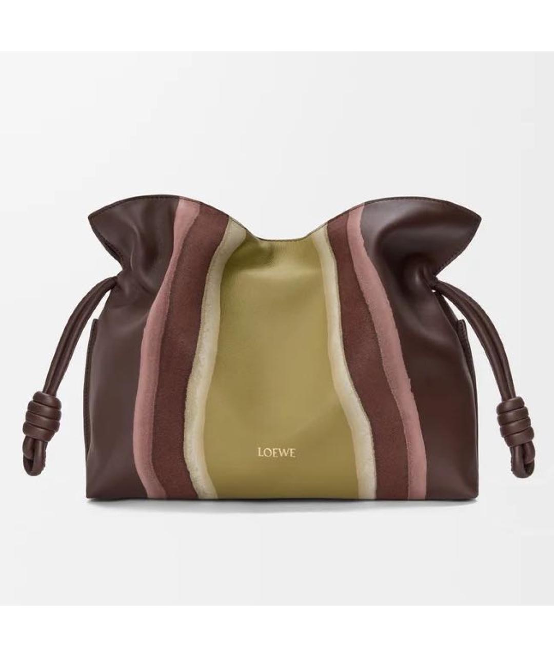 LOEWE Коричневая кожаная сумка через плечо, фото 9