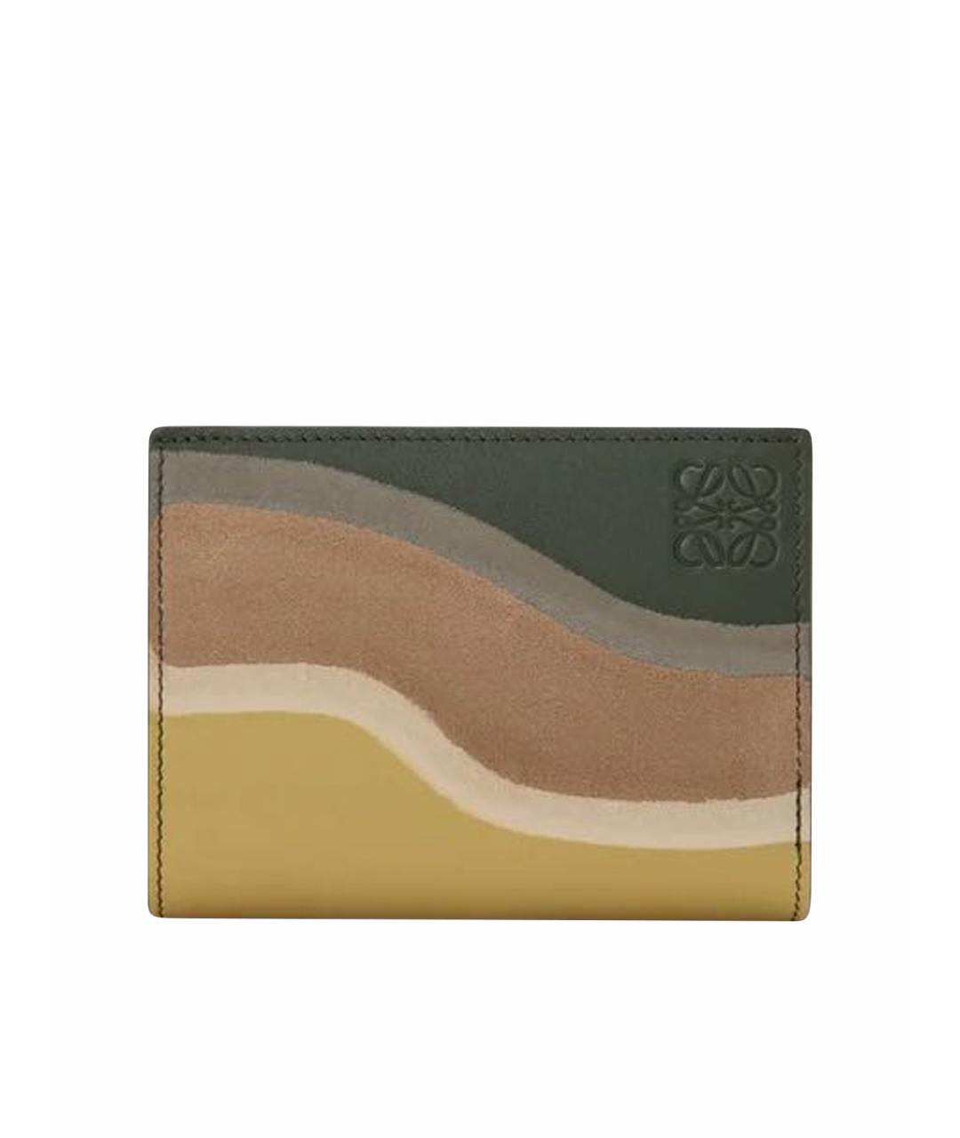 LOEWE Хаки кожаный кошелек, фото 1