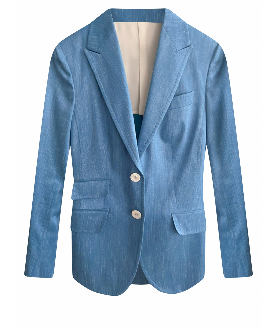 KITON Синий шерстяной жакет/пиджак, фото 1