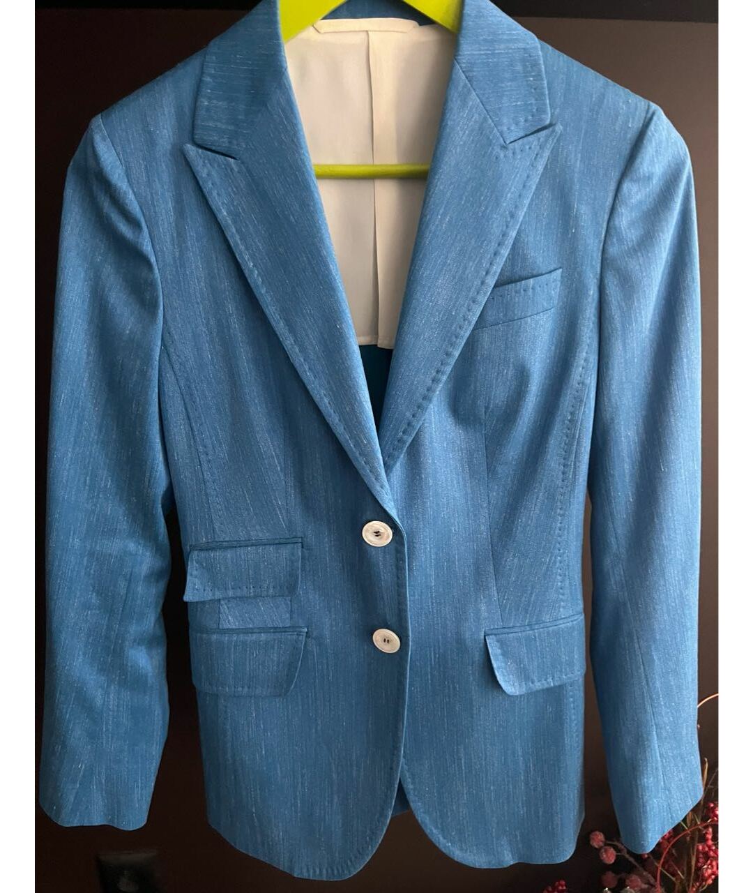 KITON Синий шерстяной жакет/пиджак, фото 9