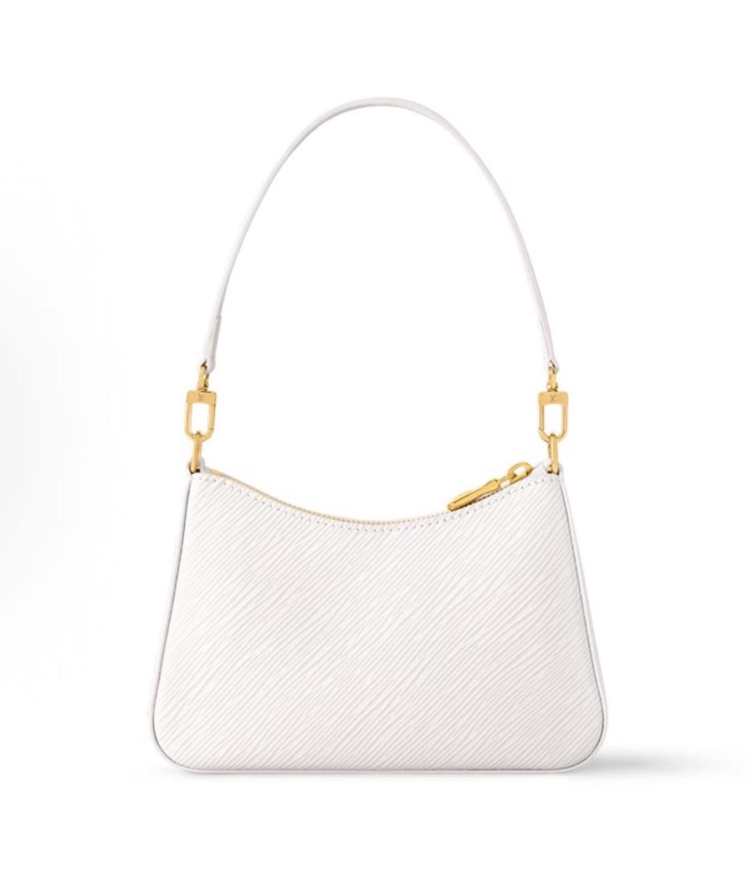 LOUIS VUITTON Белая кожаная сумка через плечо, фото 3