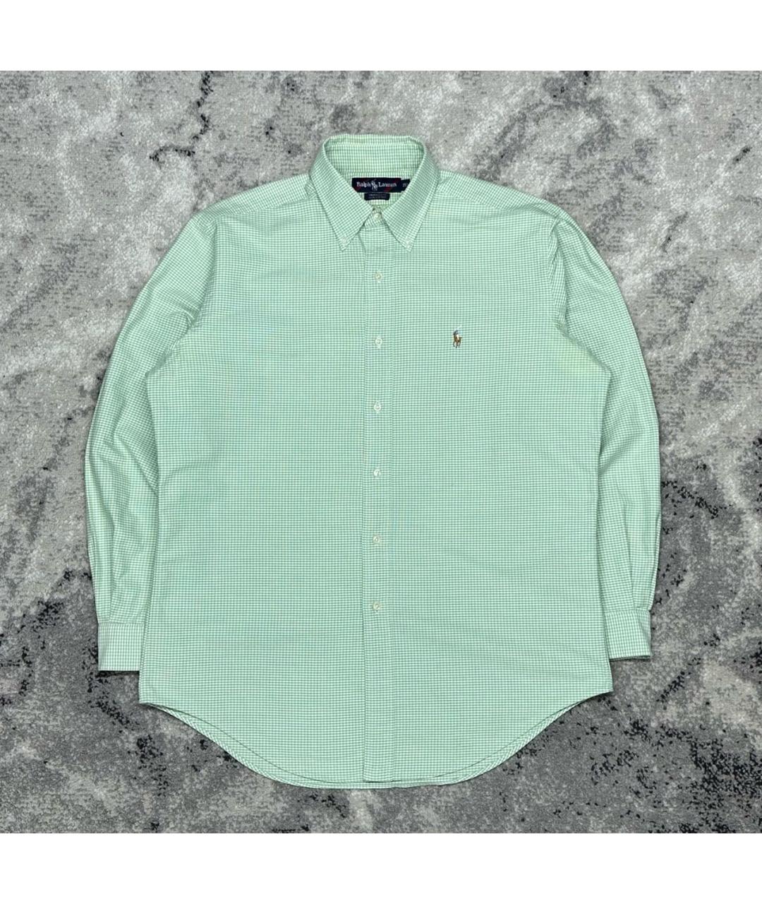 POLO RALPH LAUREN Салатовая хлопковая кэжуал рубашка, фото 7