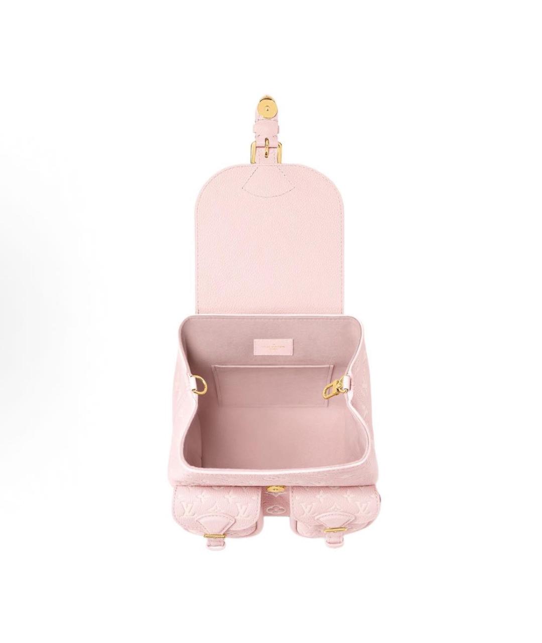 LOUIS VUITTON Розовый кожаный рюкзак, фото 4