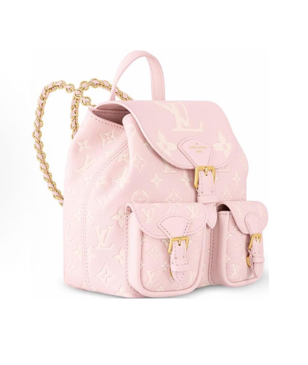LOUIS VUITTON Розовый кожаный рюкзак, фото 2