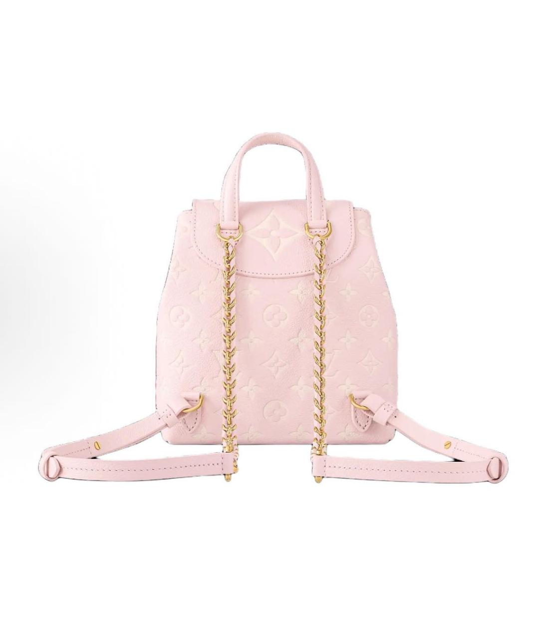 LOUIS VUITTON Розовый кожаный рюкзак, фото 3