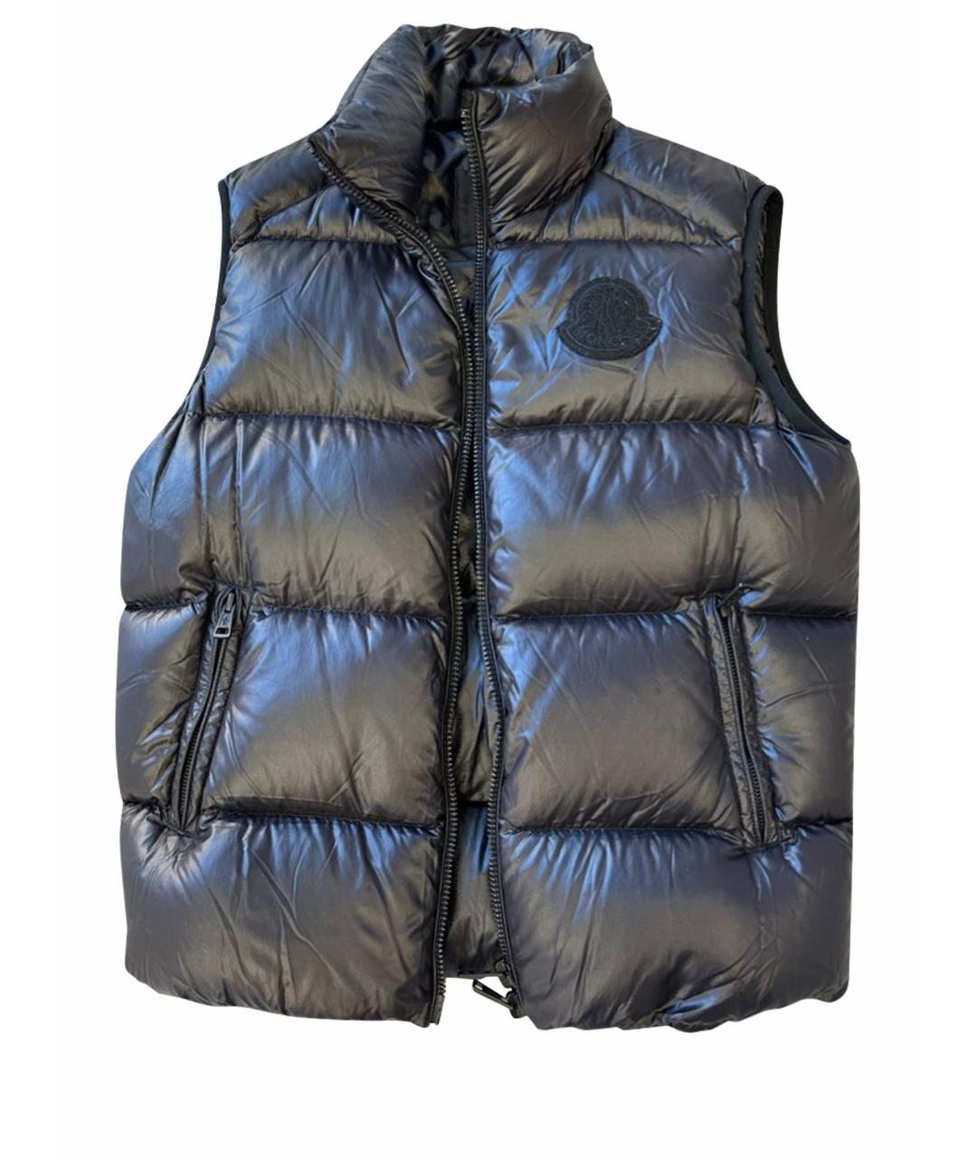 MONCLER Черный жилет, фото 1