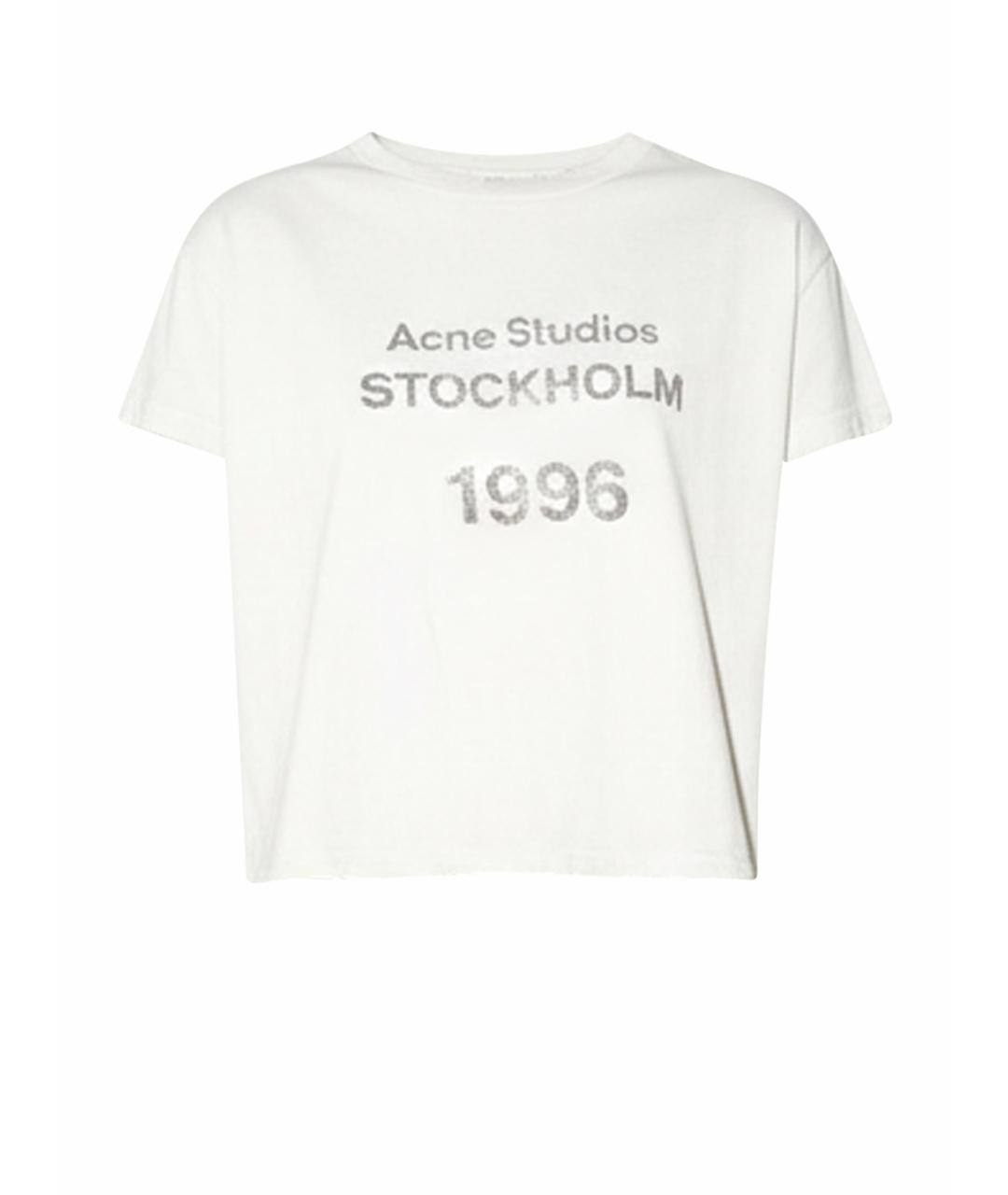 ACNE STUDIOS Салатовая хлопковая футболка, фото 1