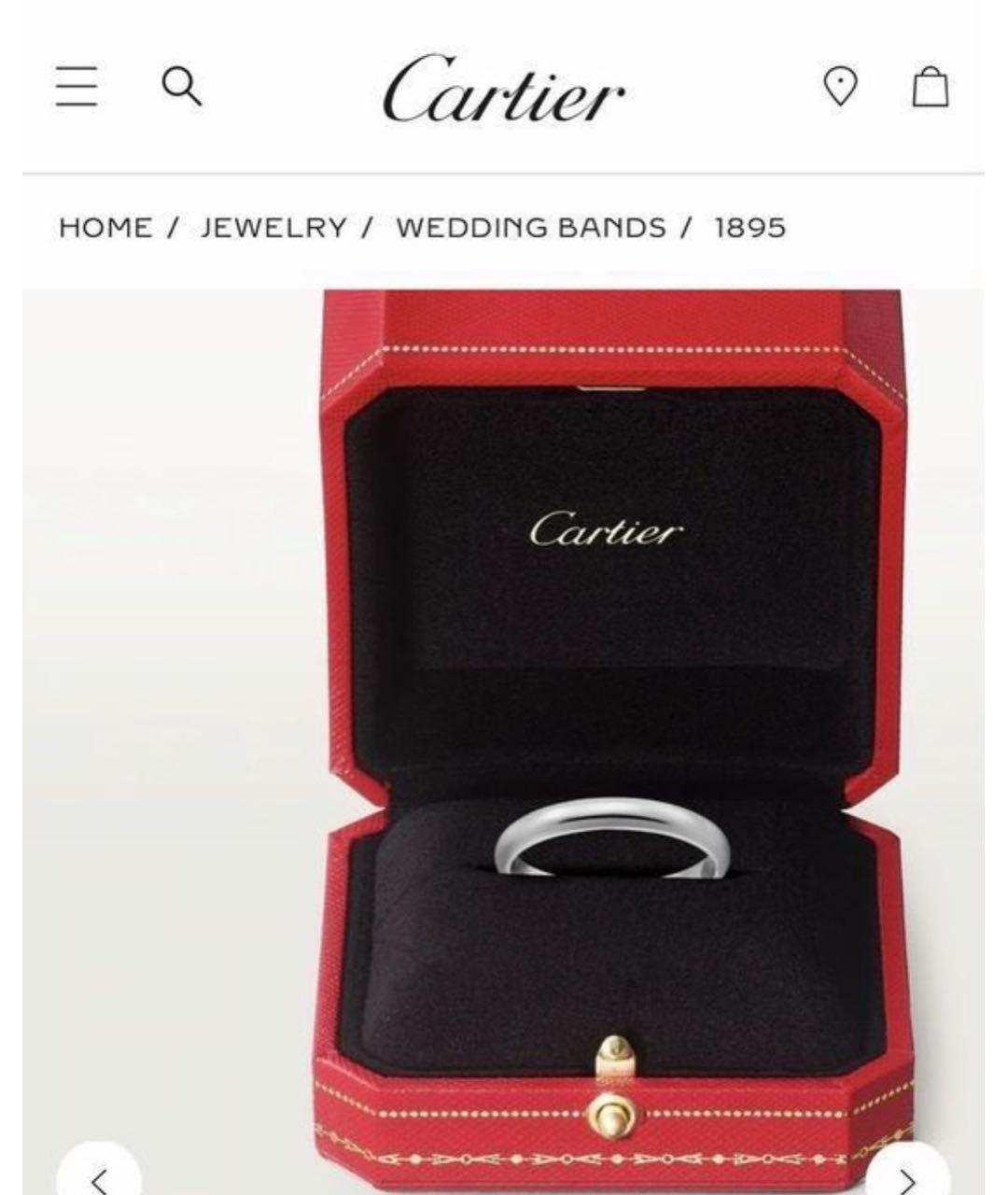 CARTIER Серебряное платиновое кольцо, фото 5