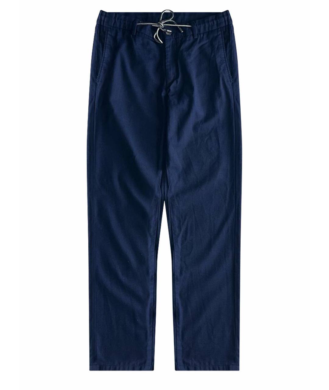 CANALI Темно-синие шерстяные повседневные брюки, фото 1