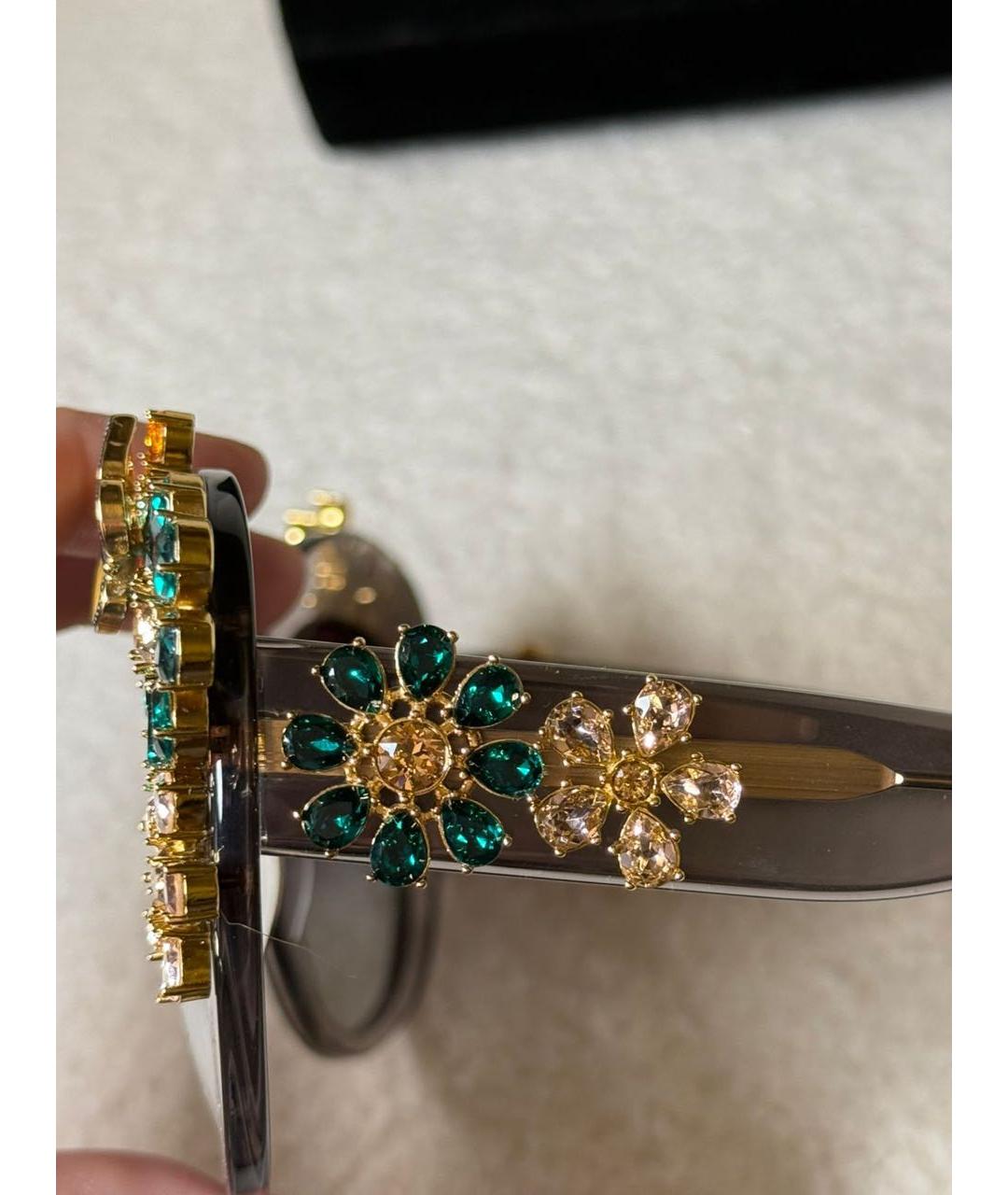 DOLCE&GABBANA Серые пластиковые солнцезащитные очки, фото 3