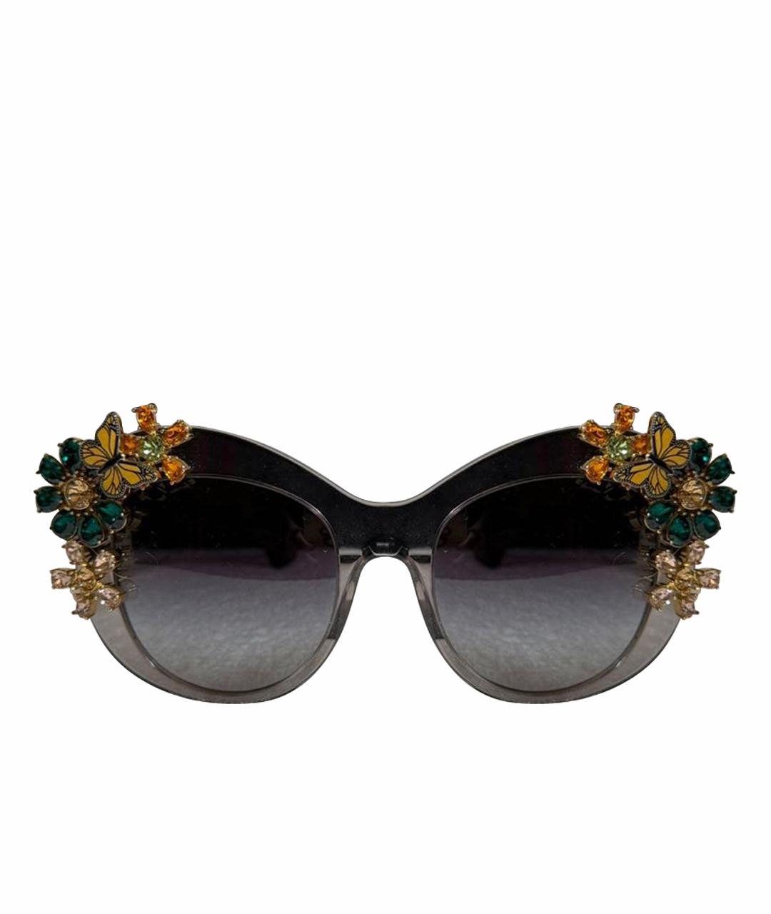 DOLCE&GABBANA Серые пластиковые солнцезащитные очки, фото 1