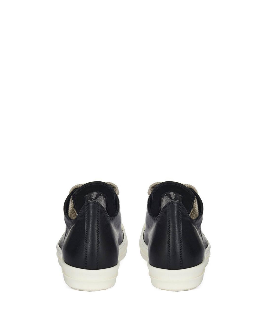 RICK OWENS Черные кожаные кеды, фото 4