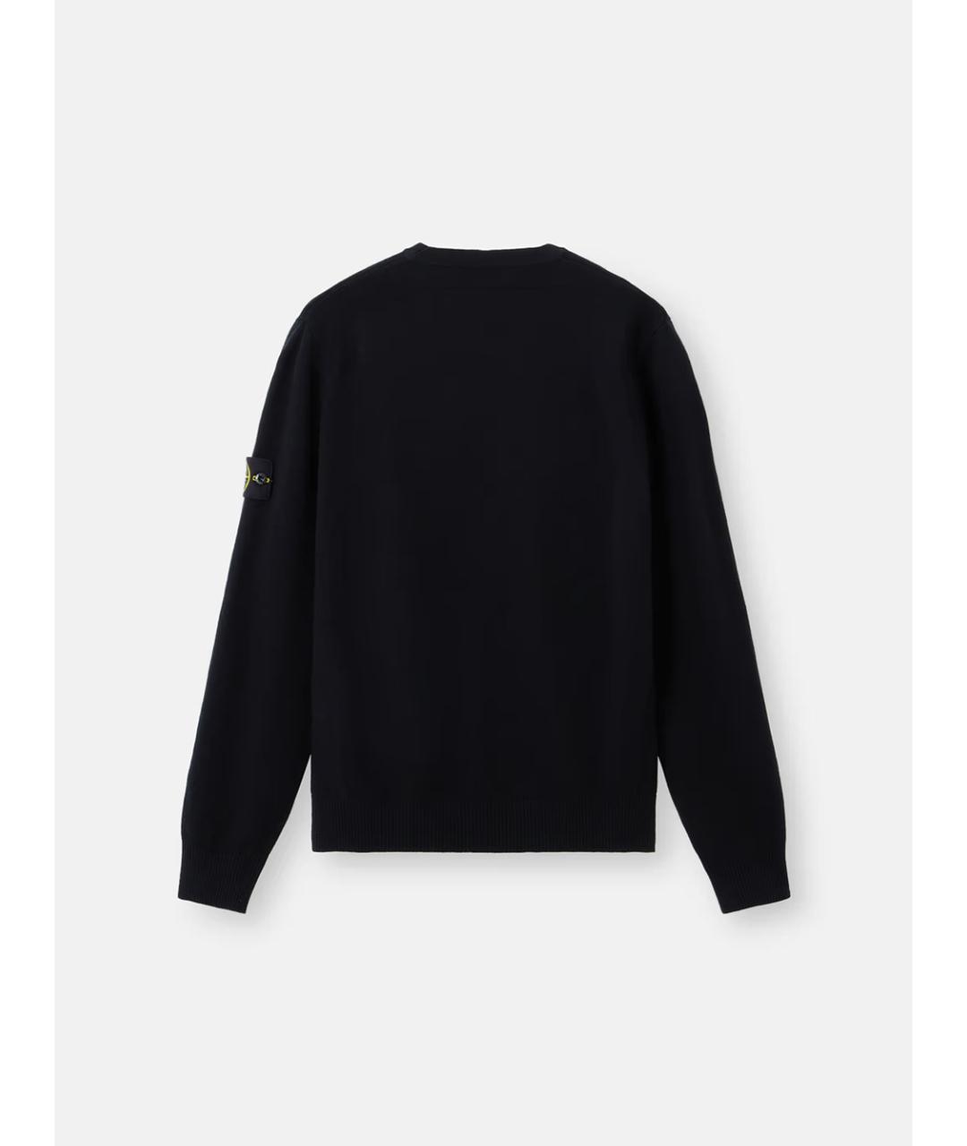 STONE ISLAND Черный шерстяной джемпер / свитер, фото 4