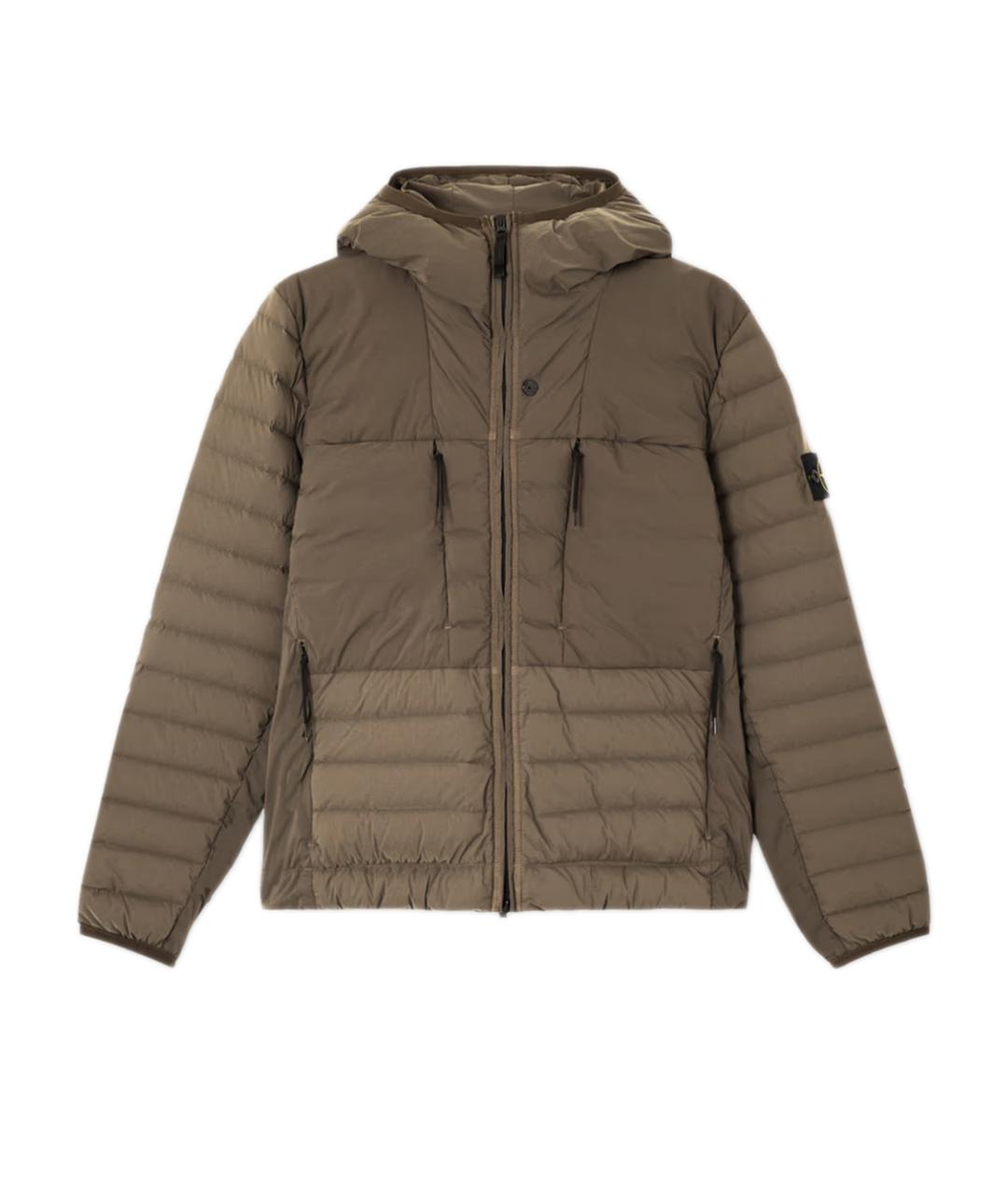 STONE ISLAND Хаки полиамидовая куртка, фото 1