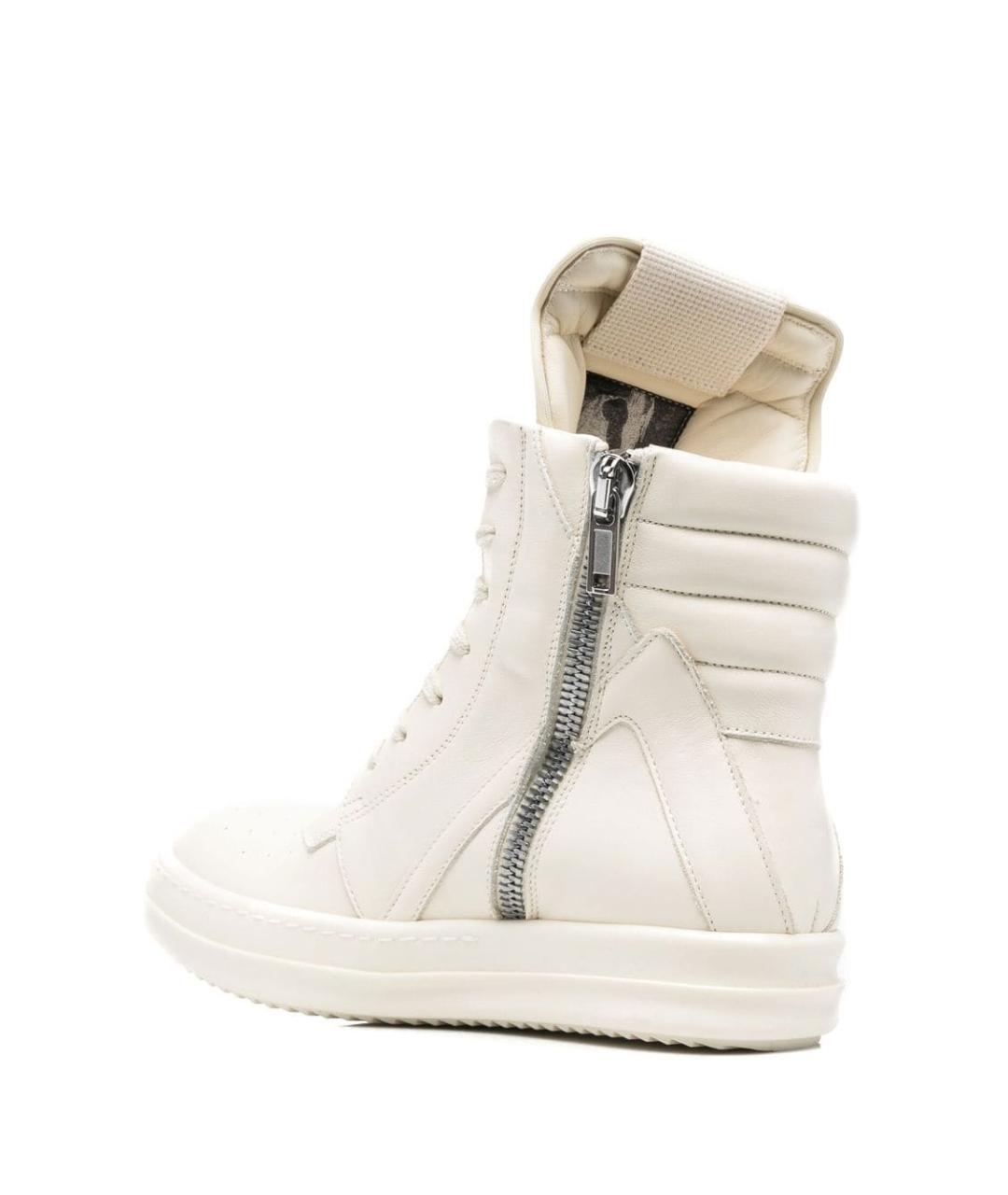 RICK OWENS Белые кожаные кеды, фото 3