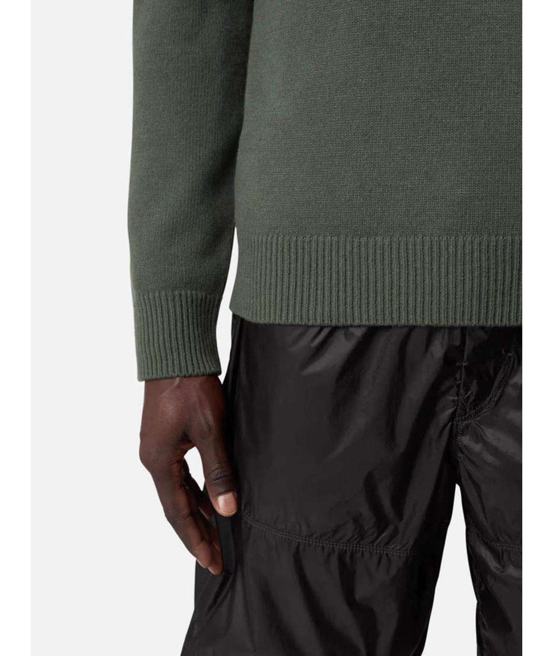 STONE ISLAND Зеленый шерстяной джемпер / свитер, фото 4
