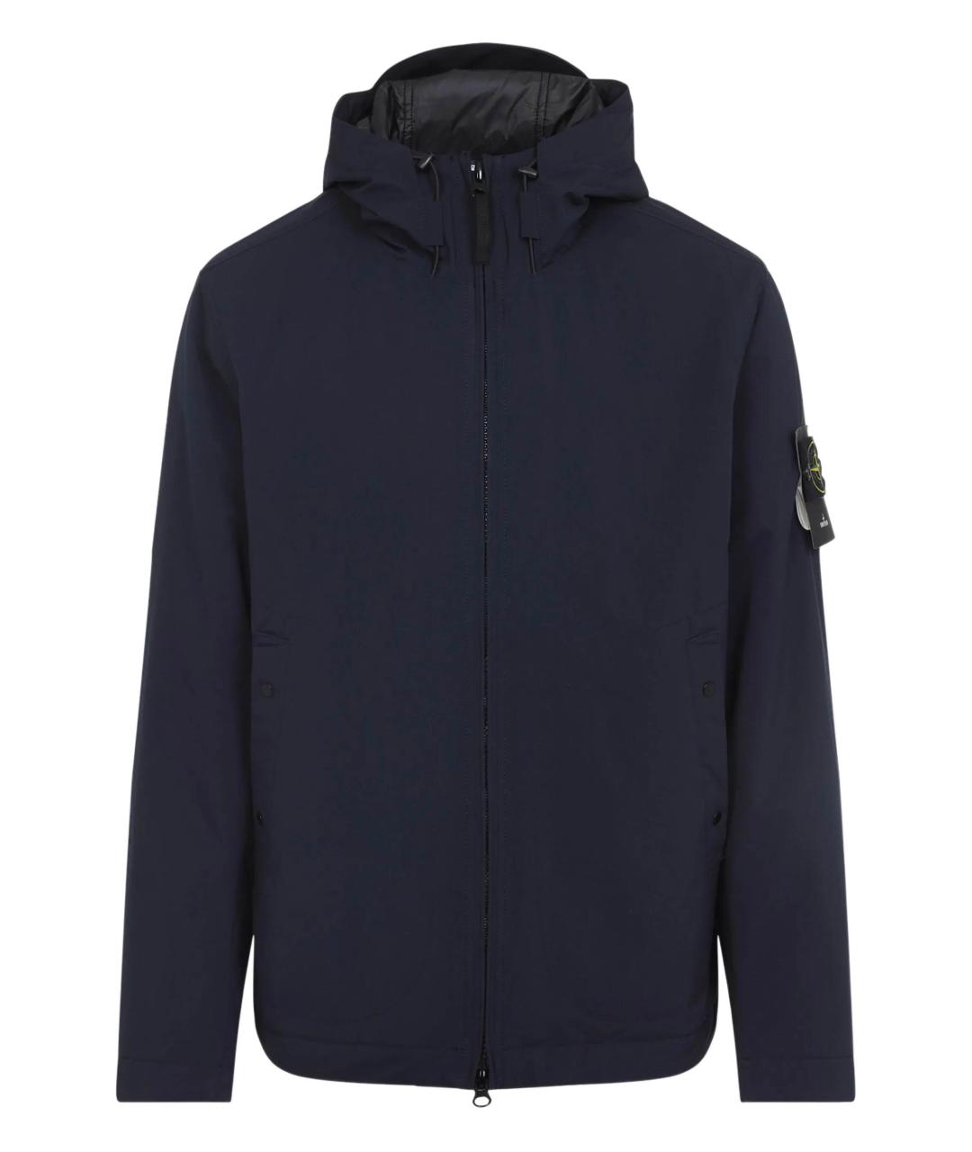 STONE ISLAND Темно-синяя полиэстеровая куртка, фото 1