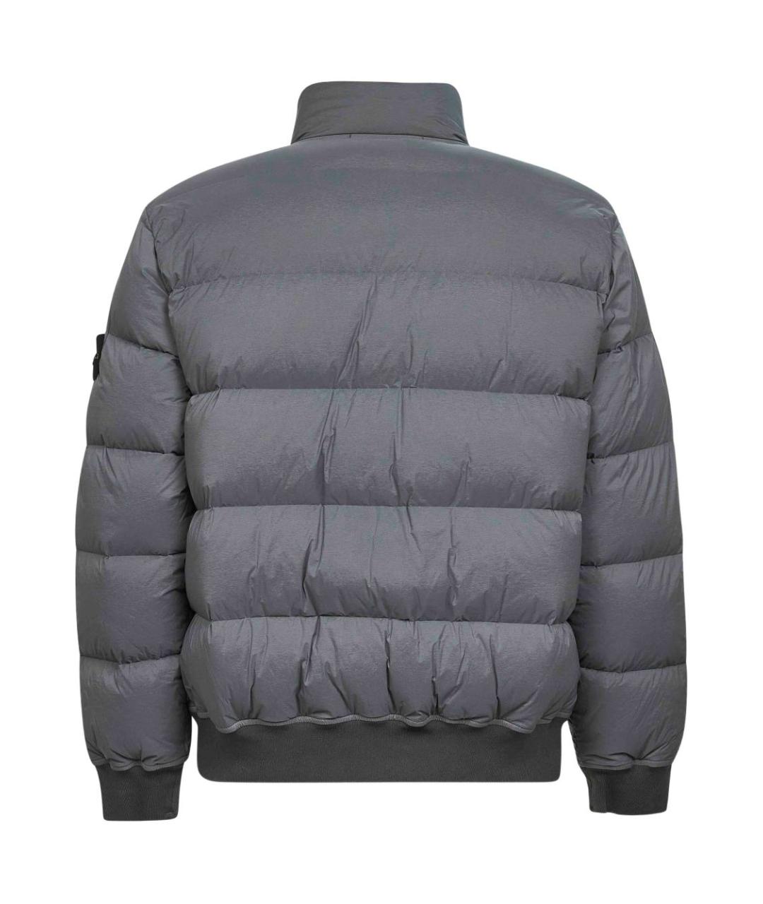 STONE ISLAND Серая полиамидовая куртка, фото 2
