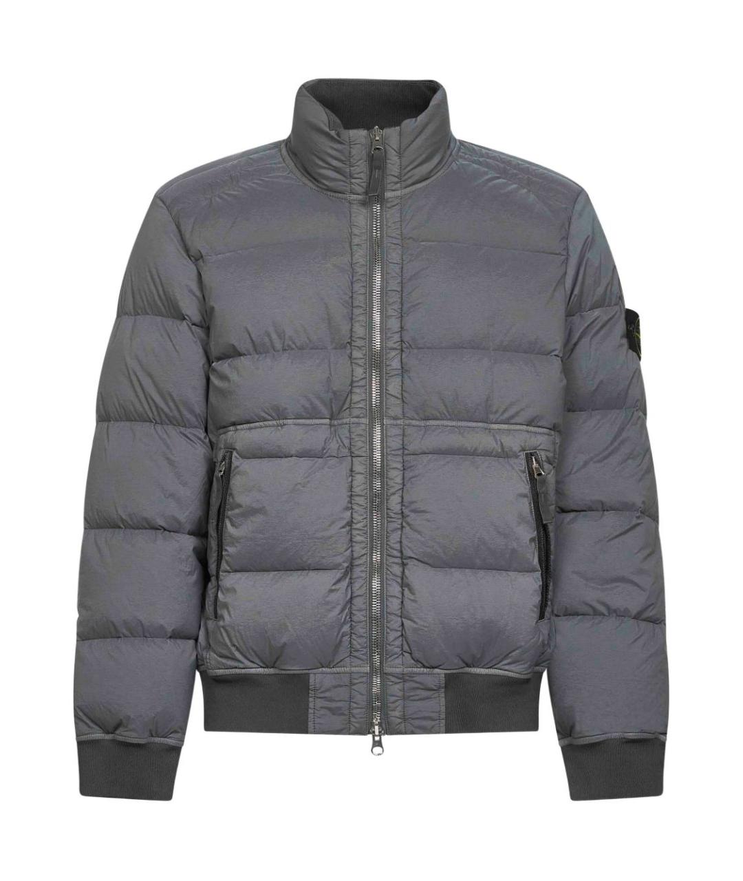STONE ISLAND Серая полиамидовая куртка, фото 1