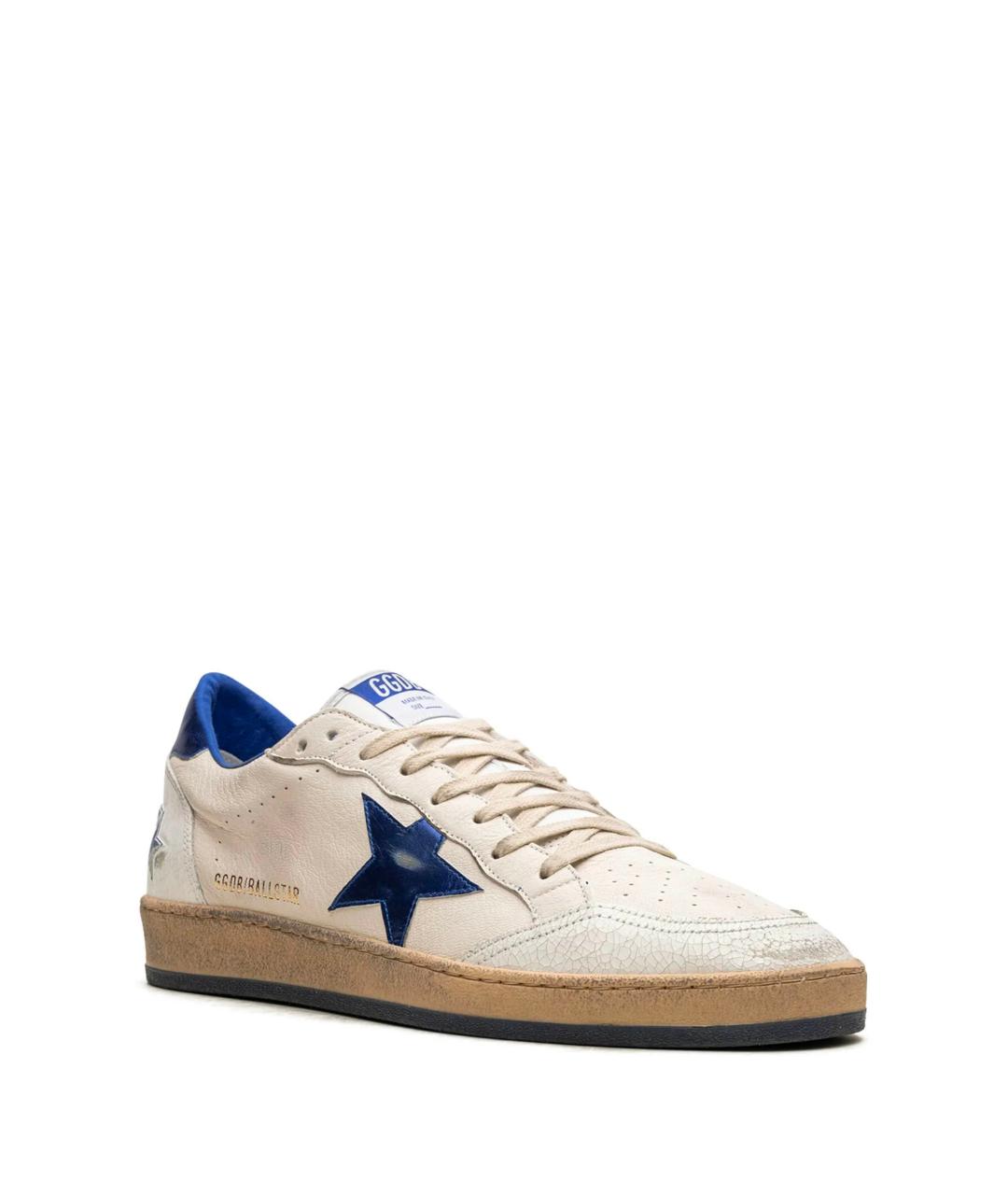 GOLDEN GOOSE DELUXE BRAND Бежевые кожаные низкие кроссовки / кеды, фото 2