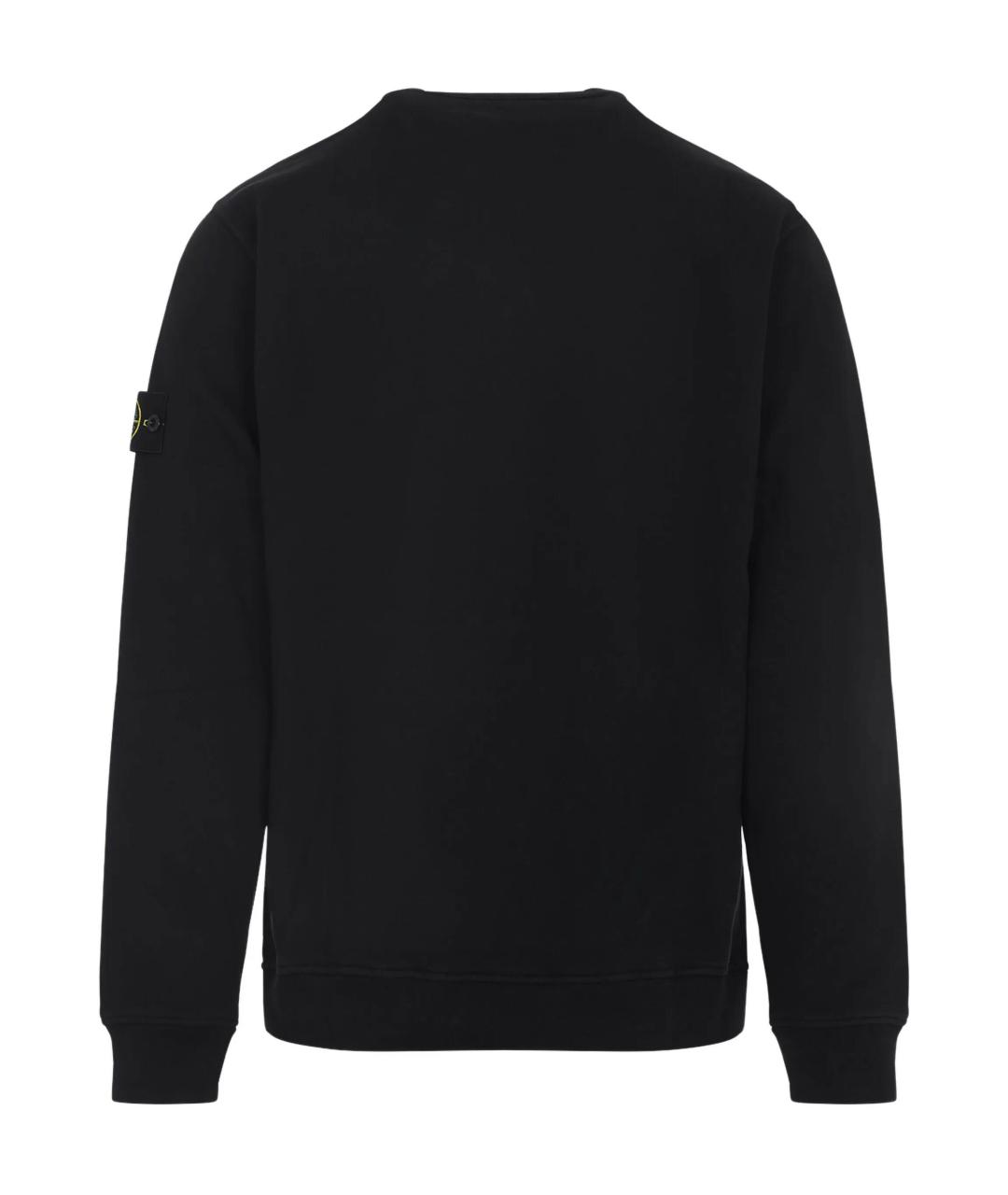 STONE ISLAND Черный хлопковый джемпер / свитер, фото 2