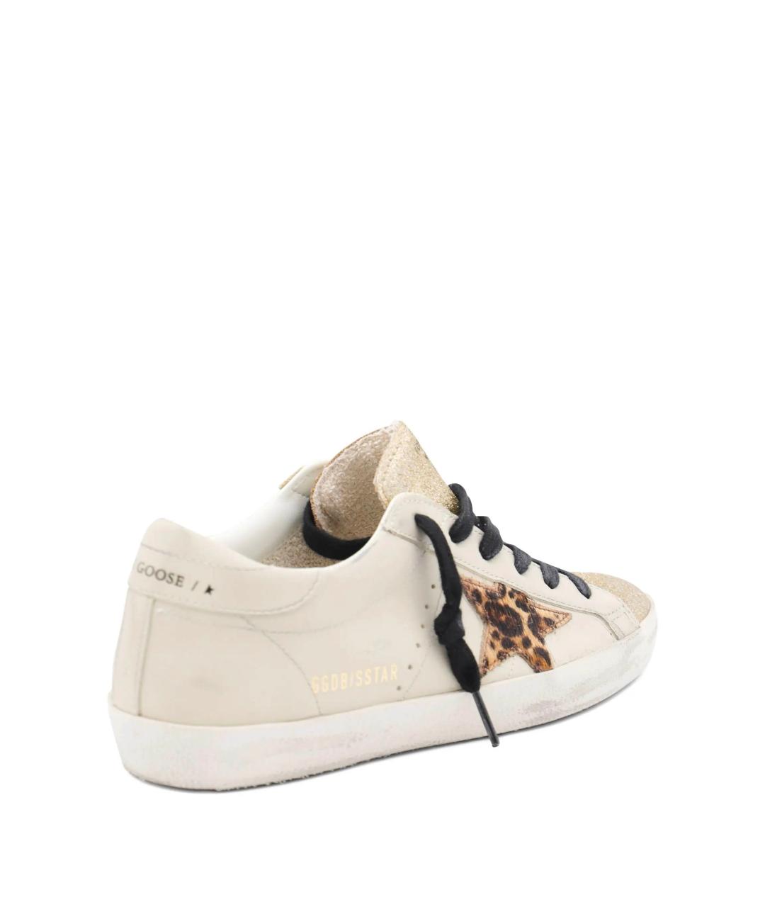 GOLDEN GOOSE DELUXE BRAND Бежевые кожаные кеды, фото 3
