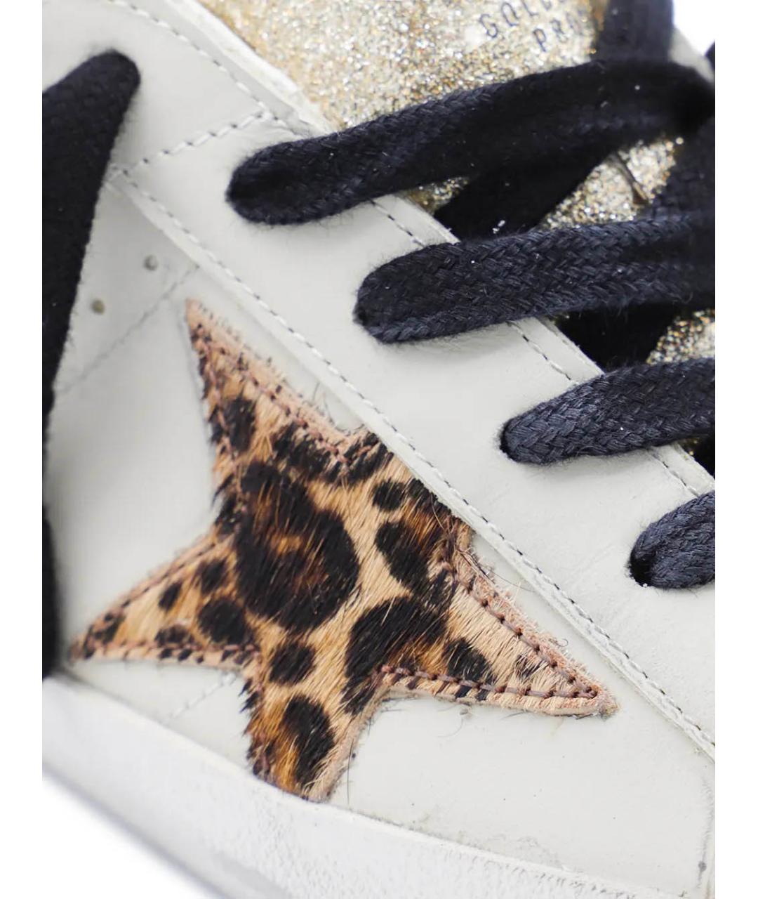 GOLDEN GOOSE DELUXE BRAND Бежевые кожаные кеды, фото 4