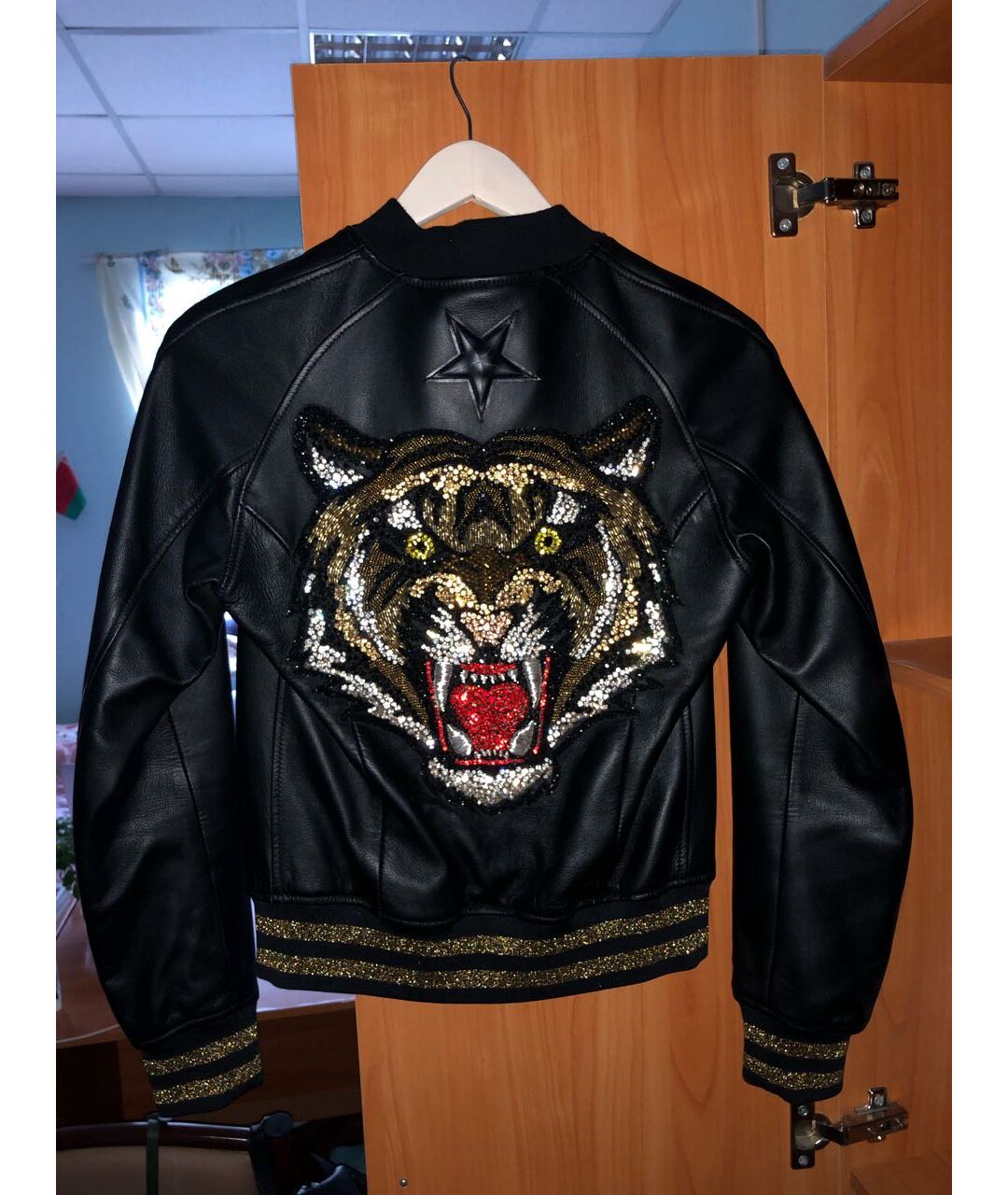 PHILIPP PLEIN Черная кожаная куртка, фото 2