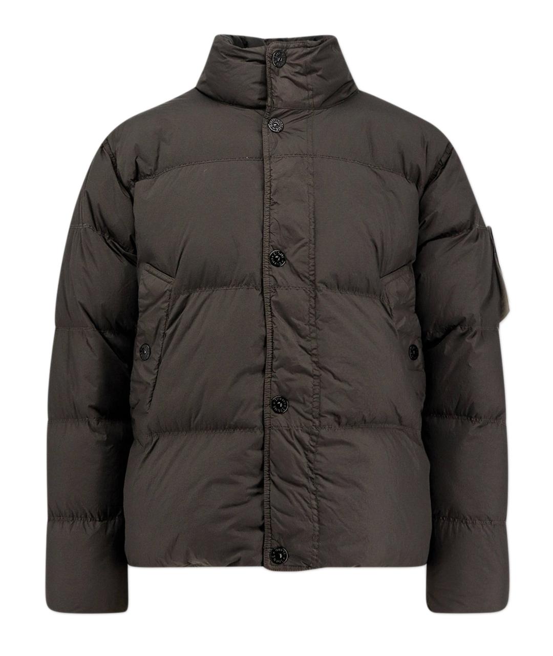 STONE ISLAND Коричневая полиамидовая куртка, фото 1