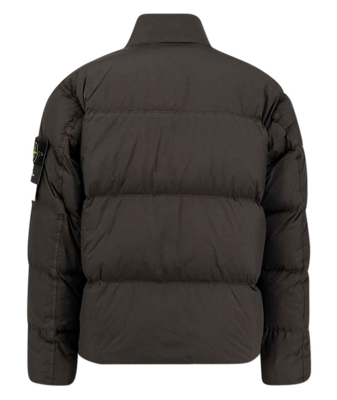 STONE ISLAND Коричневая полиамидовая куртка, фото 2