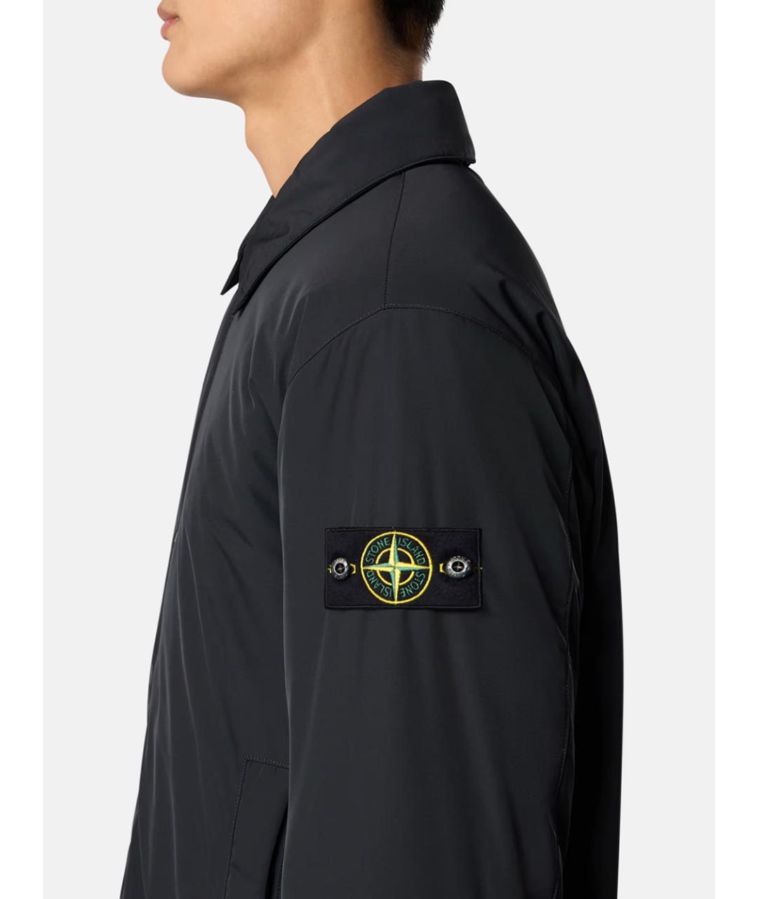 STONE ISLAND Черное пальто, фото 4