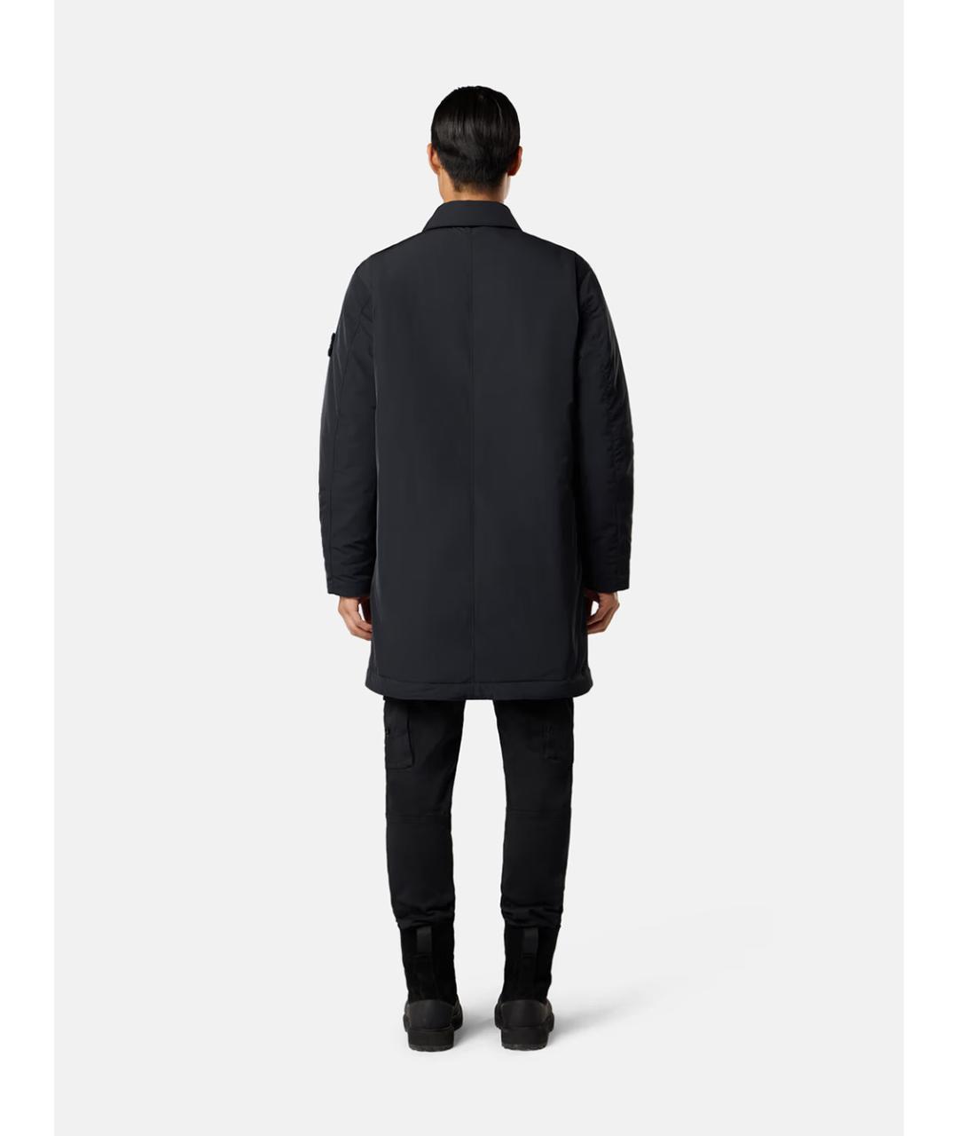 STONE ISLAND Черное пальто, фото 6