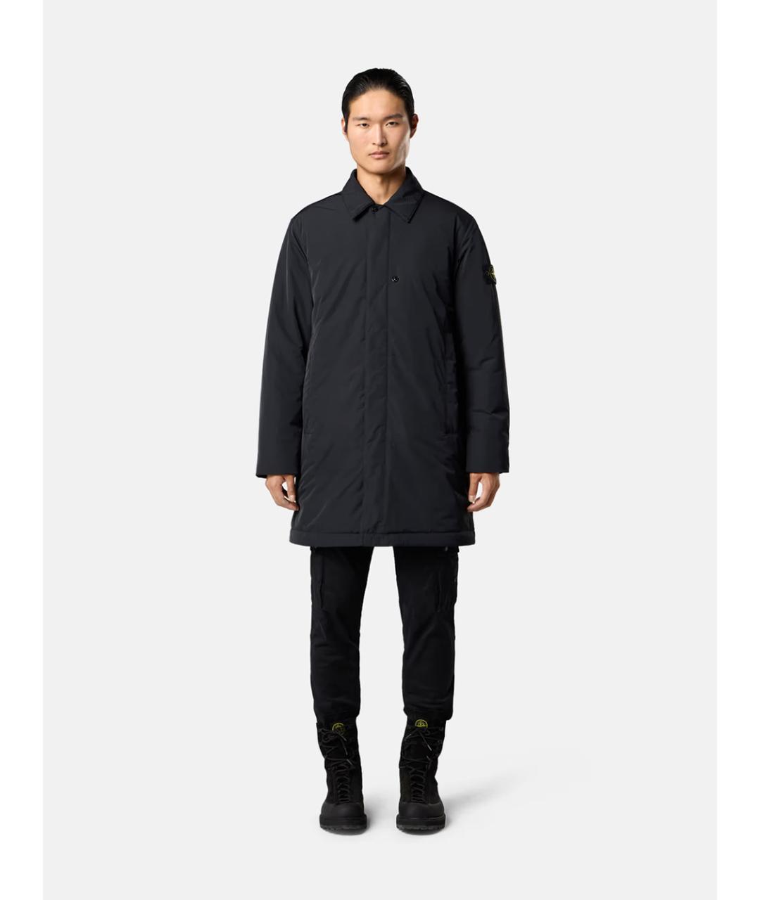 STONE ISLAND Черное пальто, фото 3