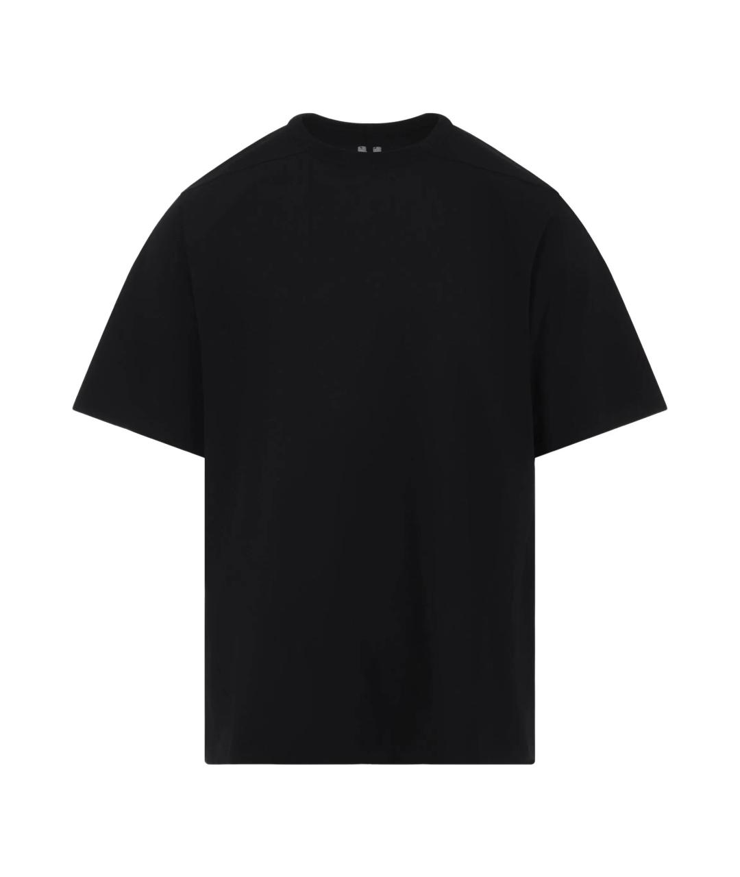 RICK OWENS Черная хлопковая футболка, фото 1