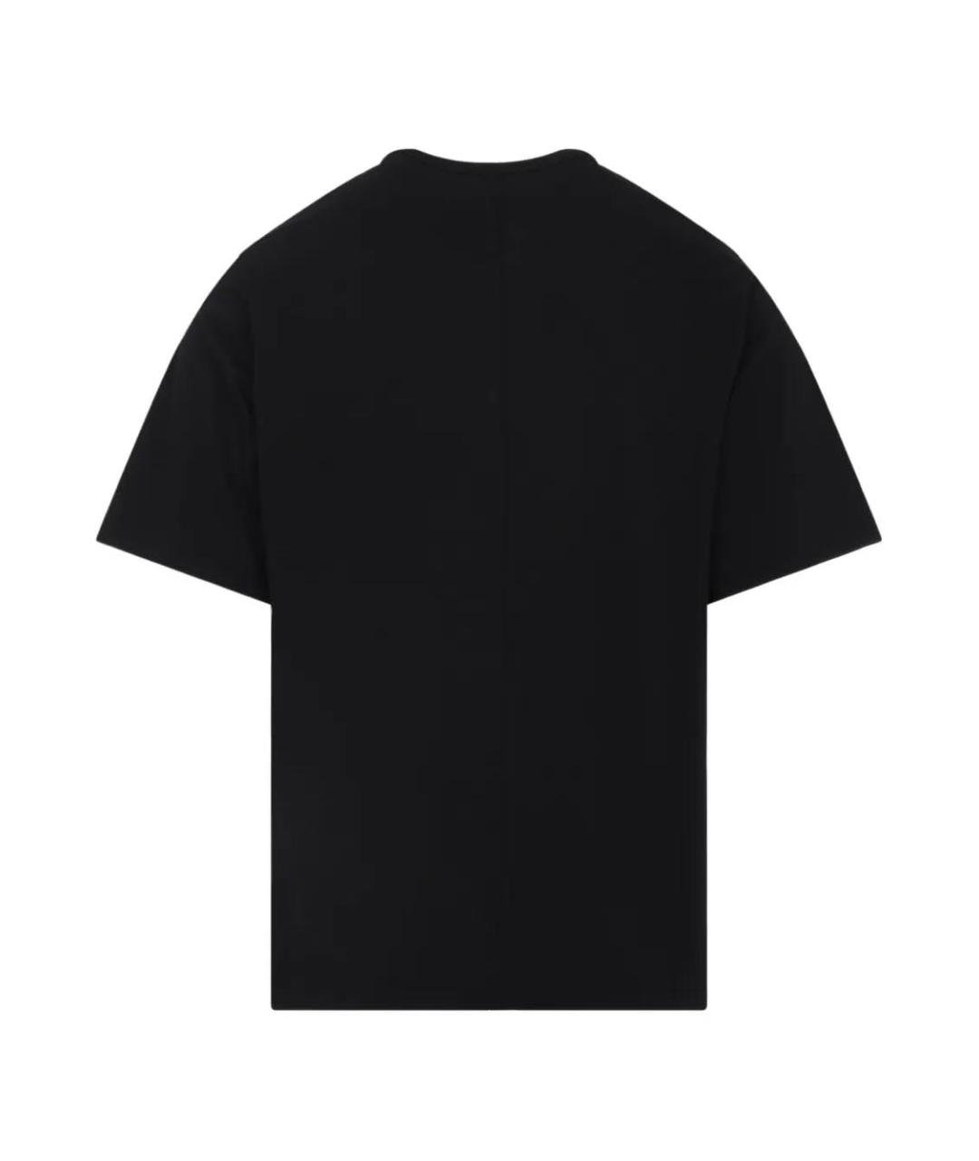 RICK OWENS Черная хлопковая футболка, фото 2
