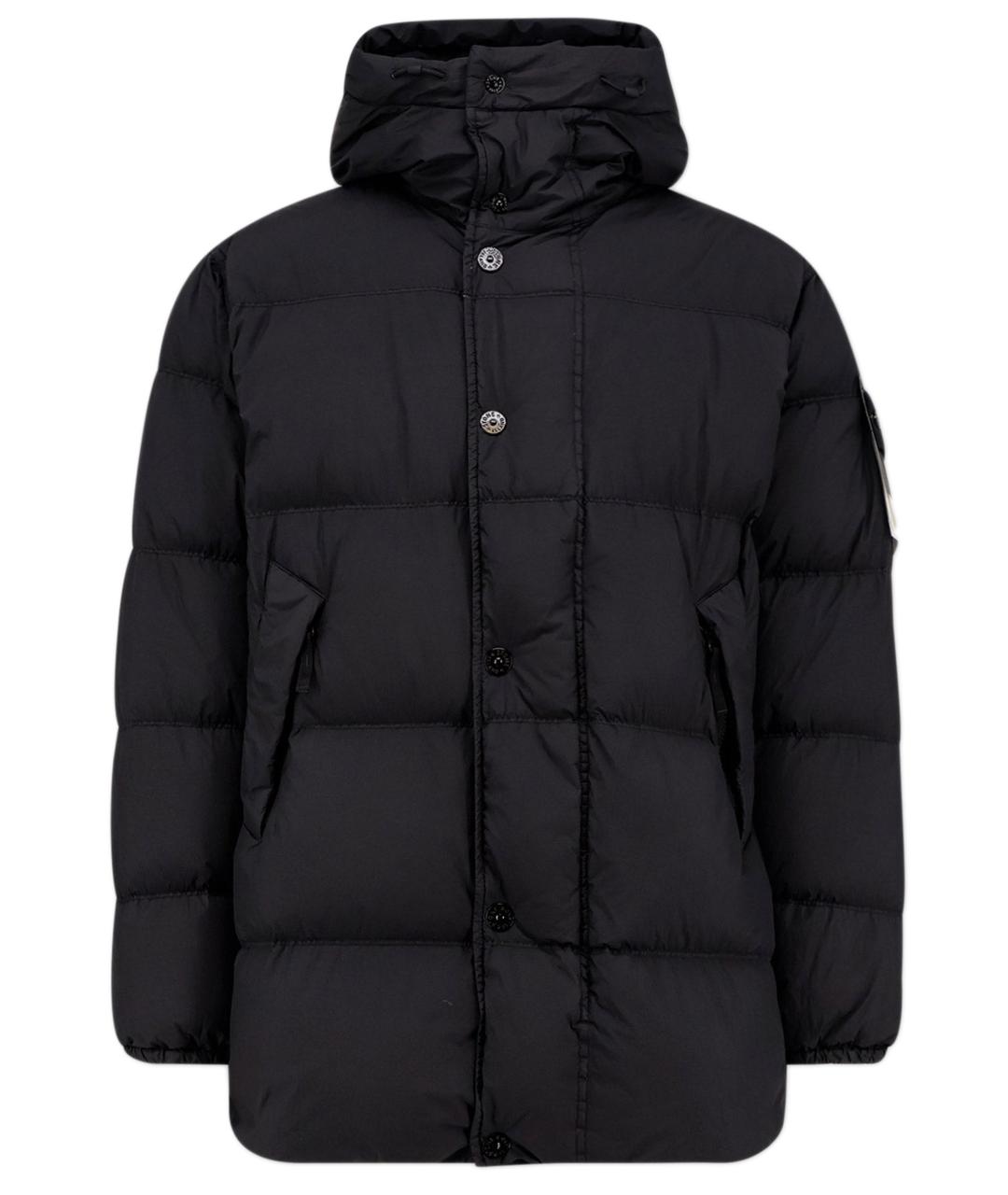STONE ISLAND Черная полиамидовая куртка, фото 1