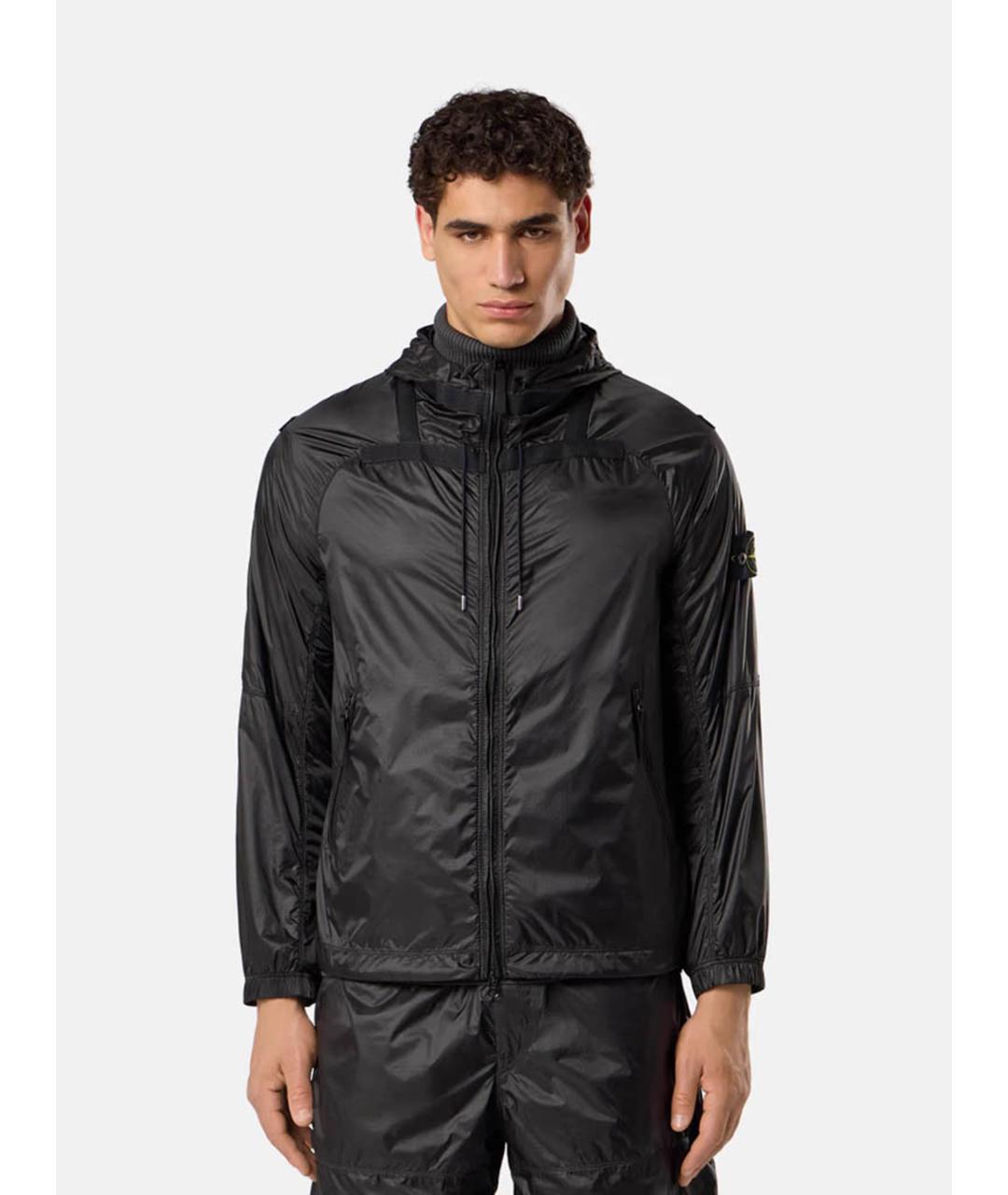 STONE ISLAND Черная полиамидовая куртка, фото 2