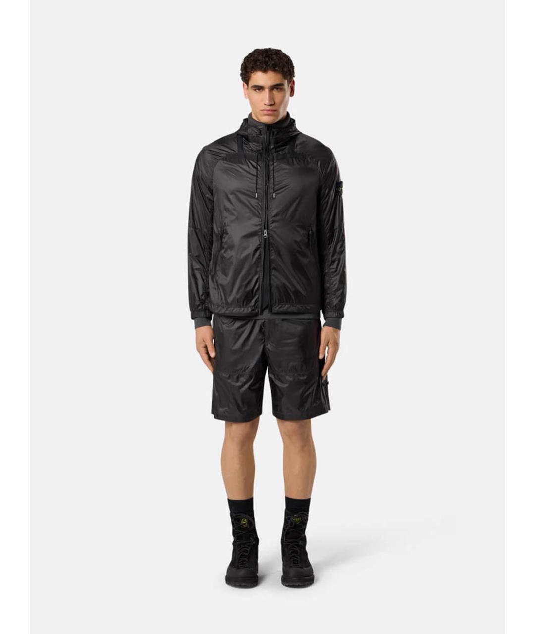 STONE ISLAND Черная полиамидовая куртка, фото 3