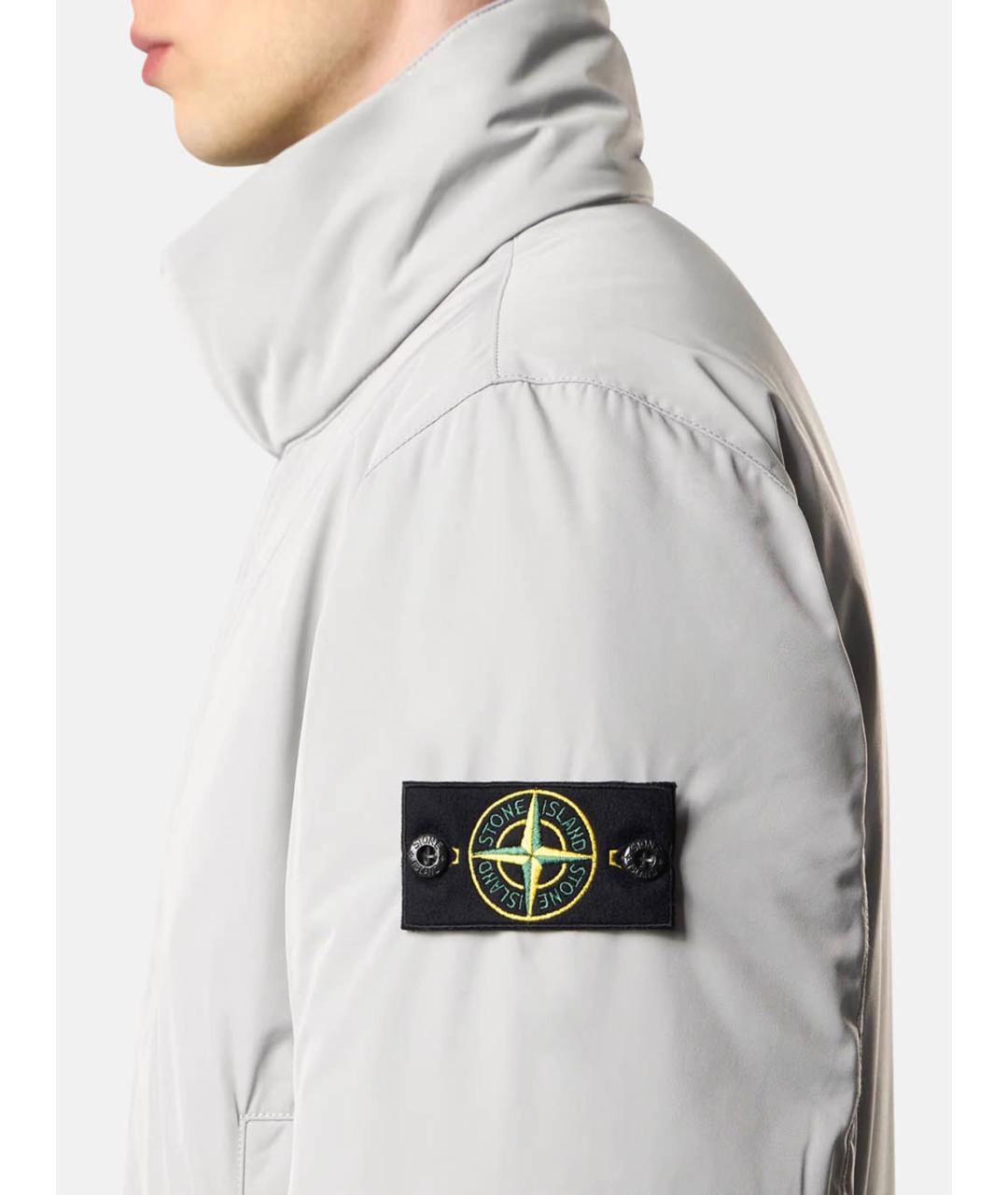 STONE ISLAND Серая полиэстеровая куртка, фото 3