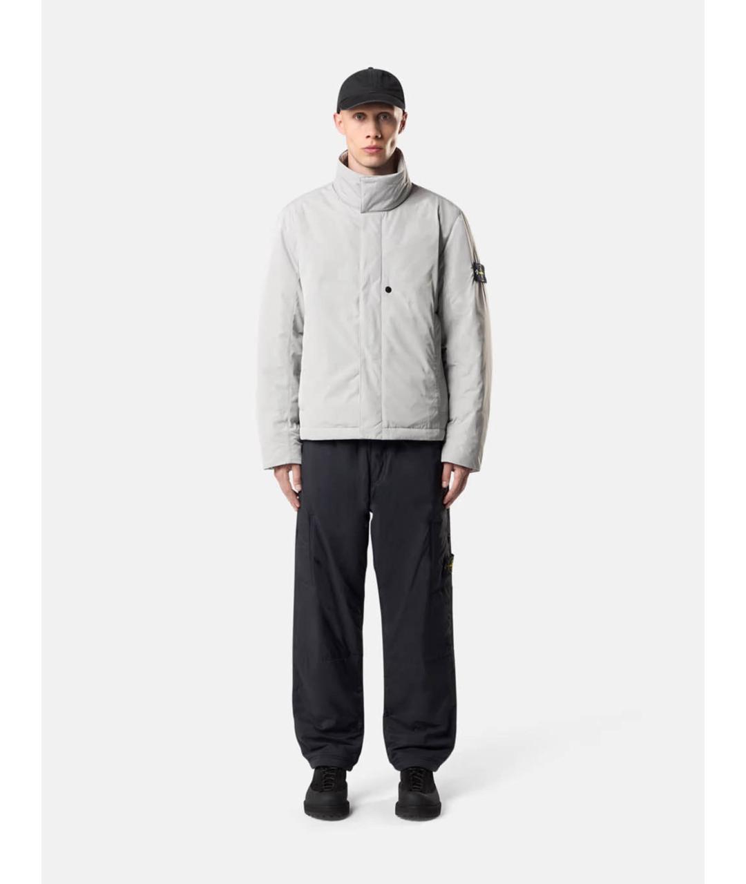 STONE ISLAND Серая полиэстеровая куртка, фото 2