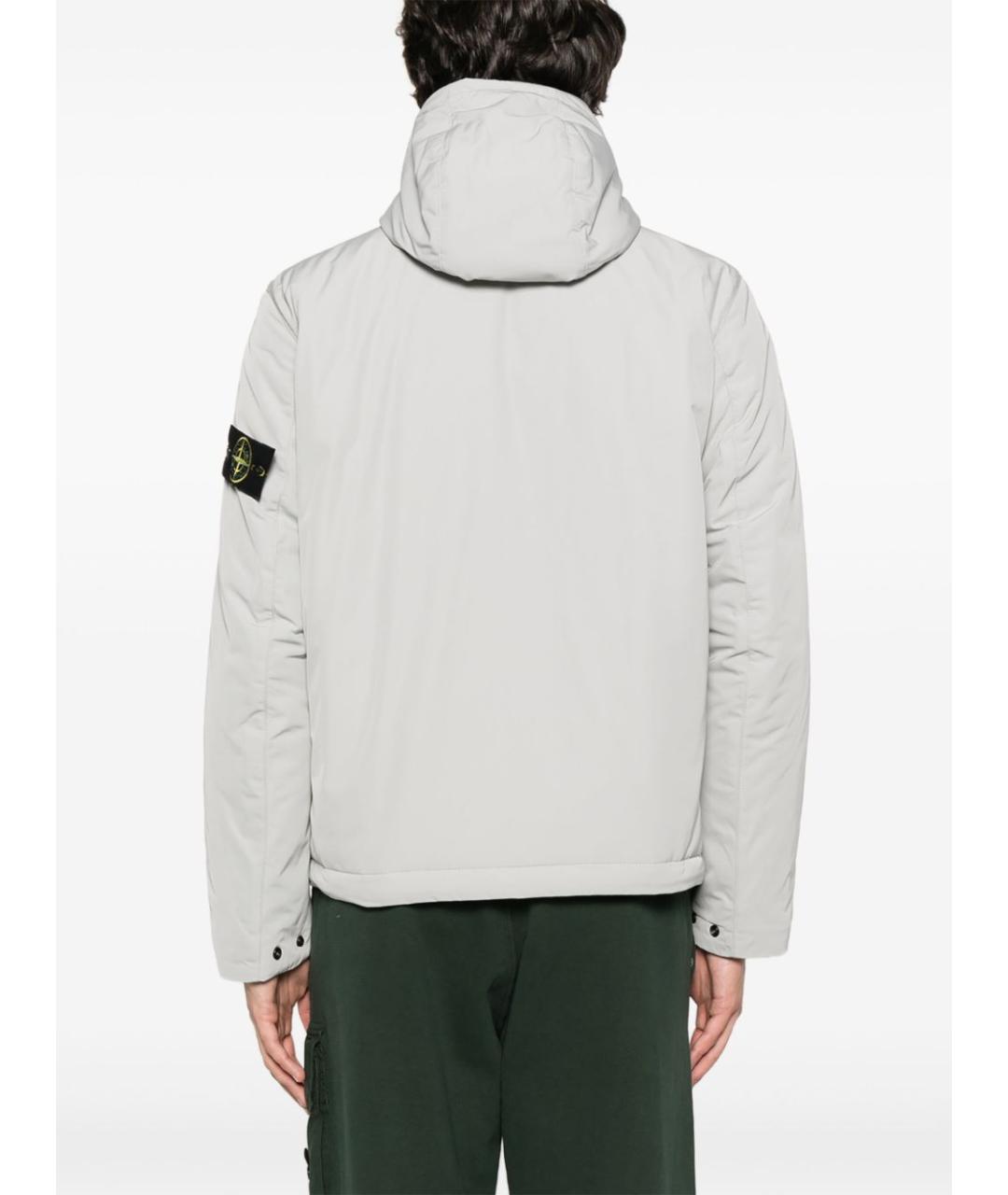 STONE ISLAND Серая полиэстеровая куртка, фото 4